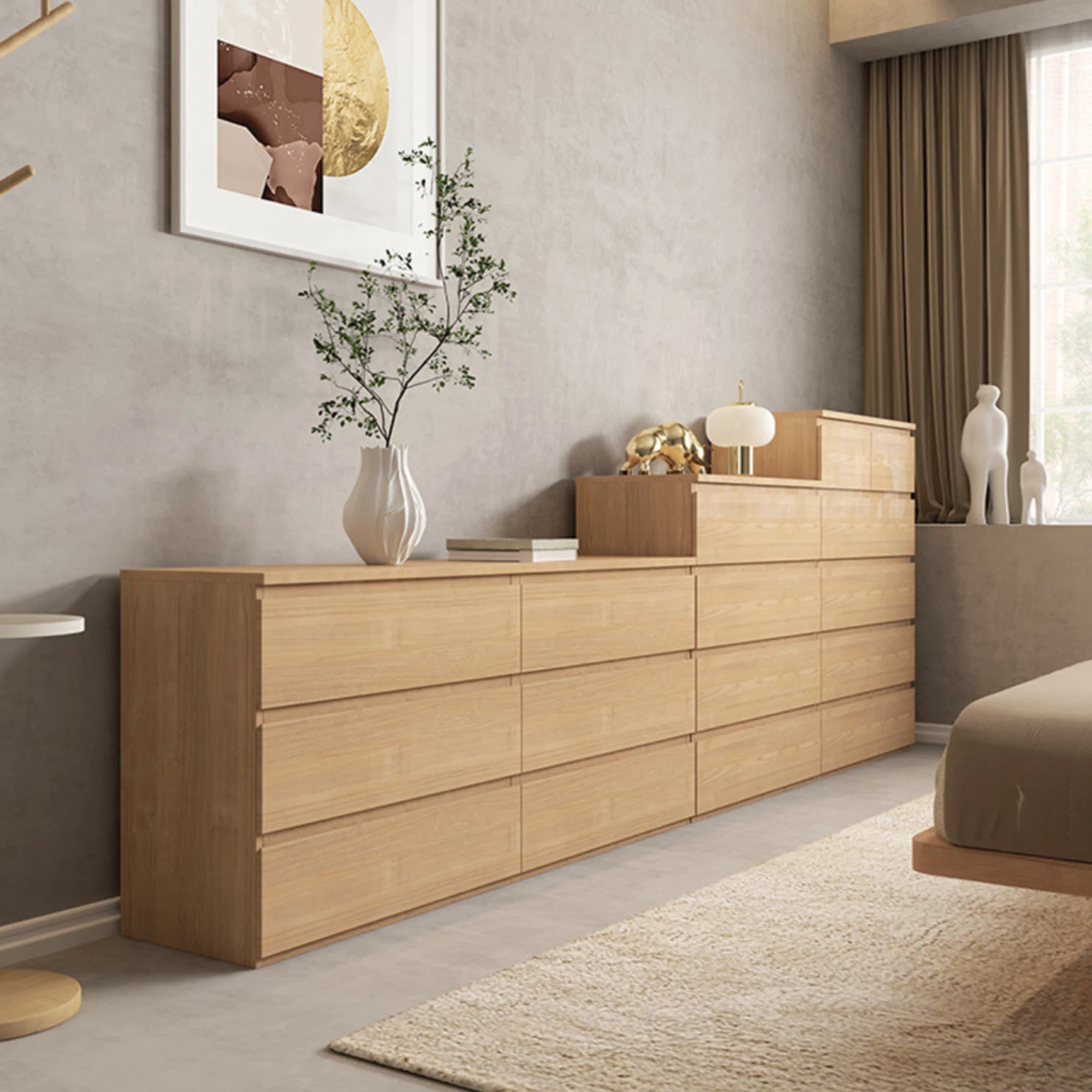 Loft Ensio Chest of 4 Drawers, Natural Wood