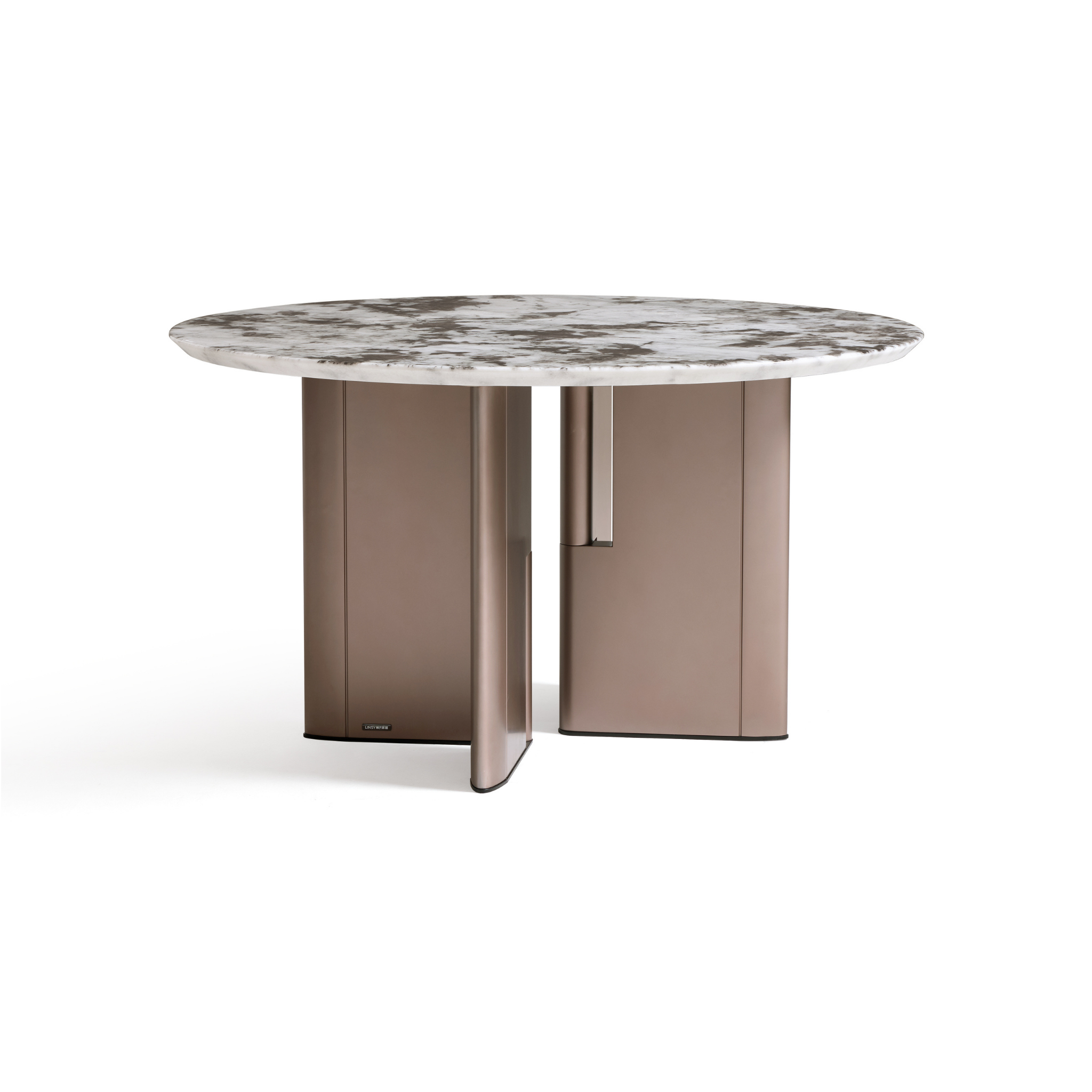 Linspire Solace Round Marble Top Dining Table, Marble