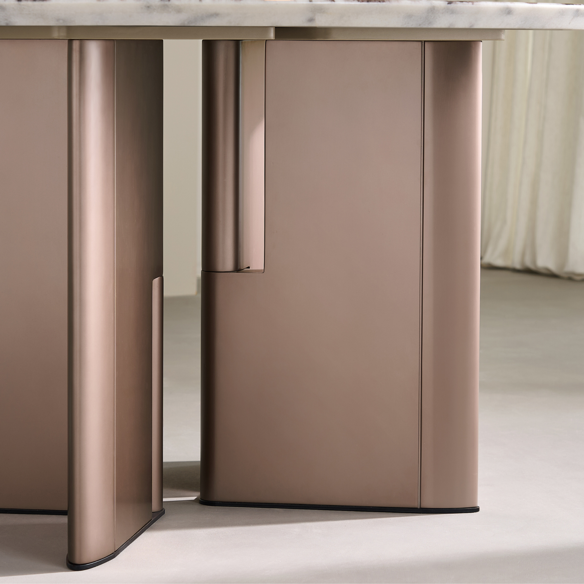 Linspire Solace Round Marble Top Dining Table, Marble