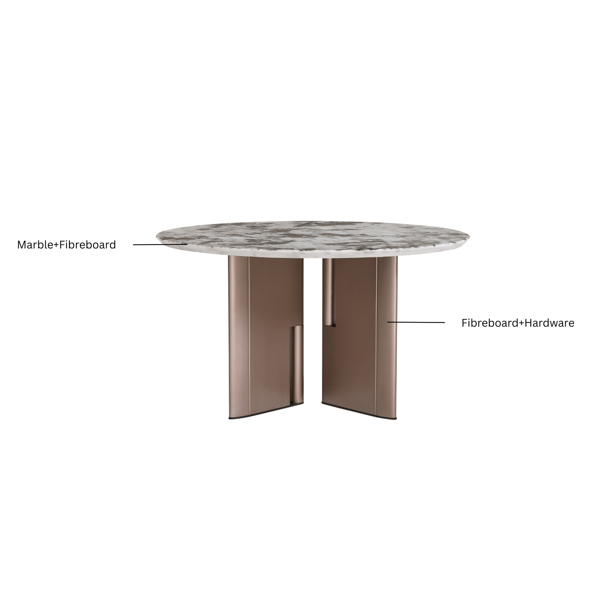 Linspire Solace Round Marble Top Dining Table, Marble
