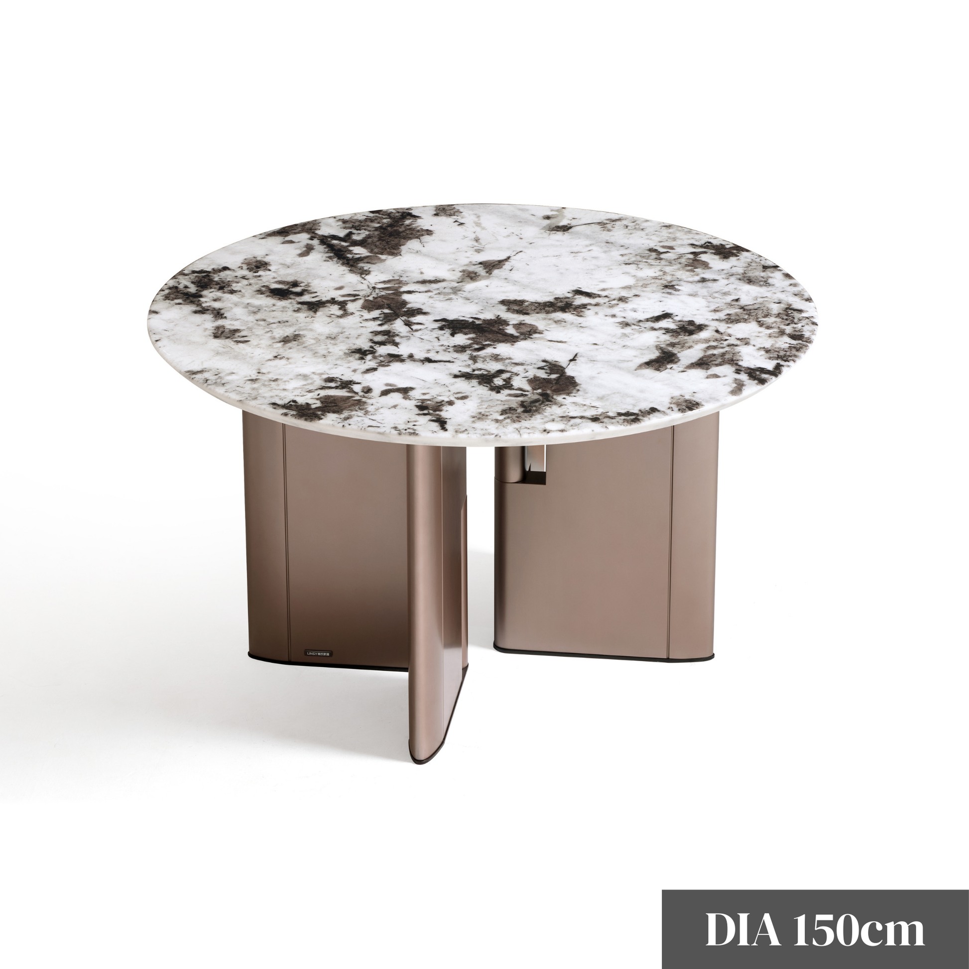 Linspire Solace Round Marble Top Dining Table, Marble