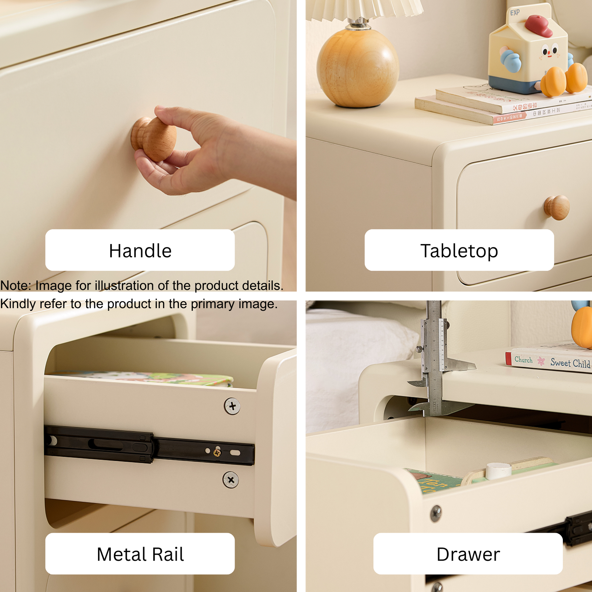 Linspire Paragon Kids Bedside Table with Drawer and Shelf