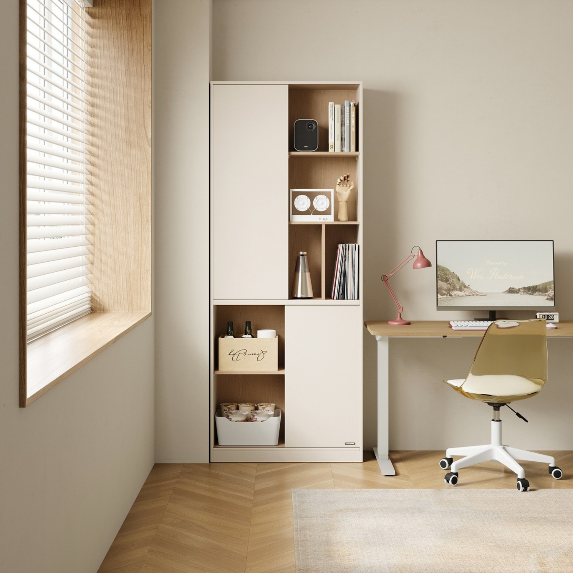 Linspire Vero Sliding-Door Bookcase, W80cm