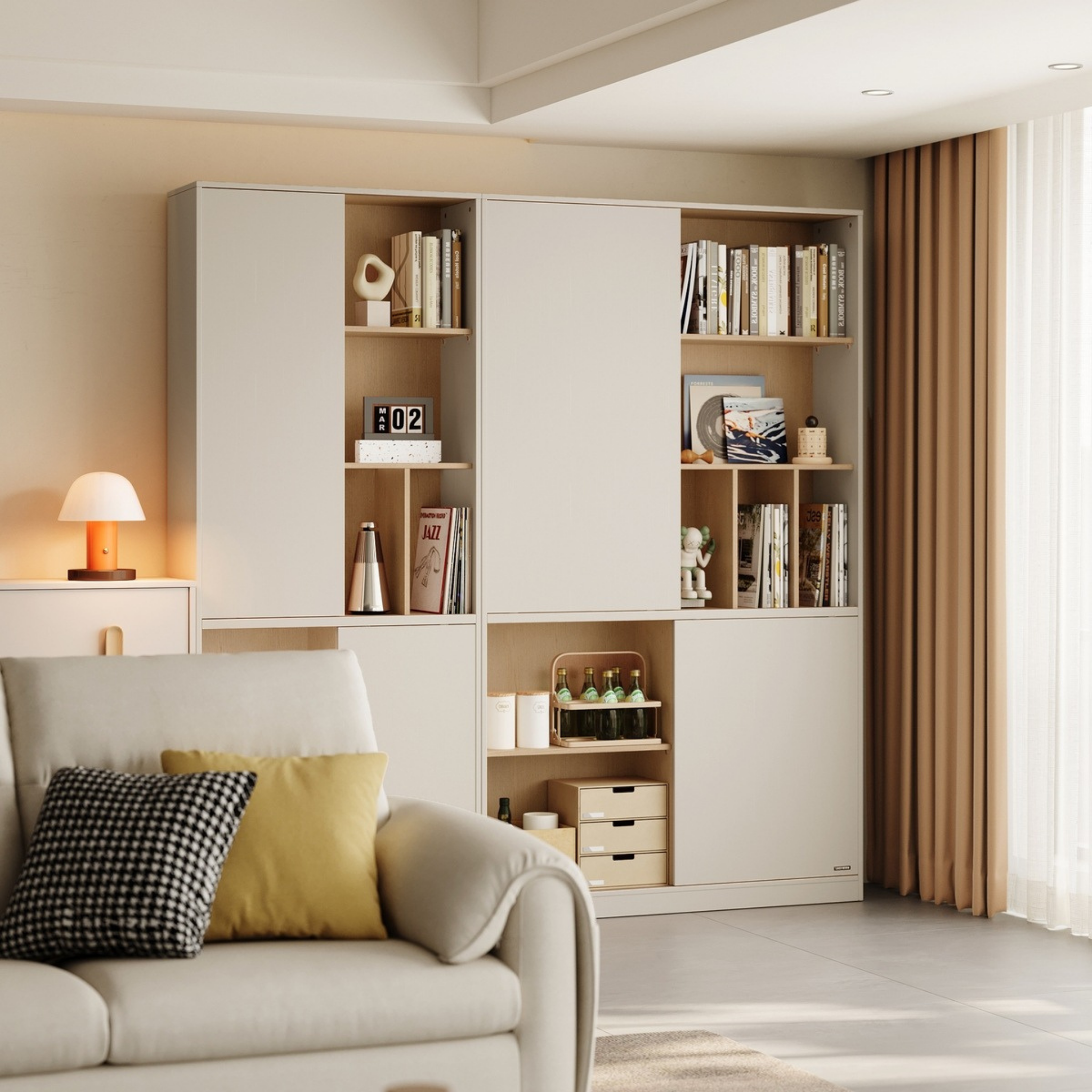 Linspire Vero Sliding-Door Bookcase, W80cm