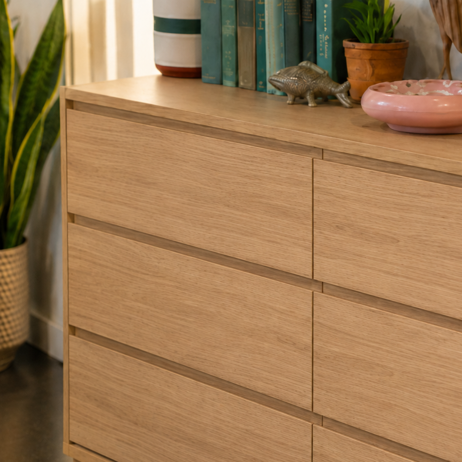 Loft Ensio Chest of 6 Drawers, Lowboy, Natural Wood