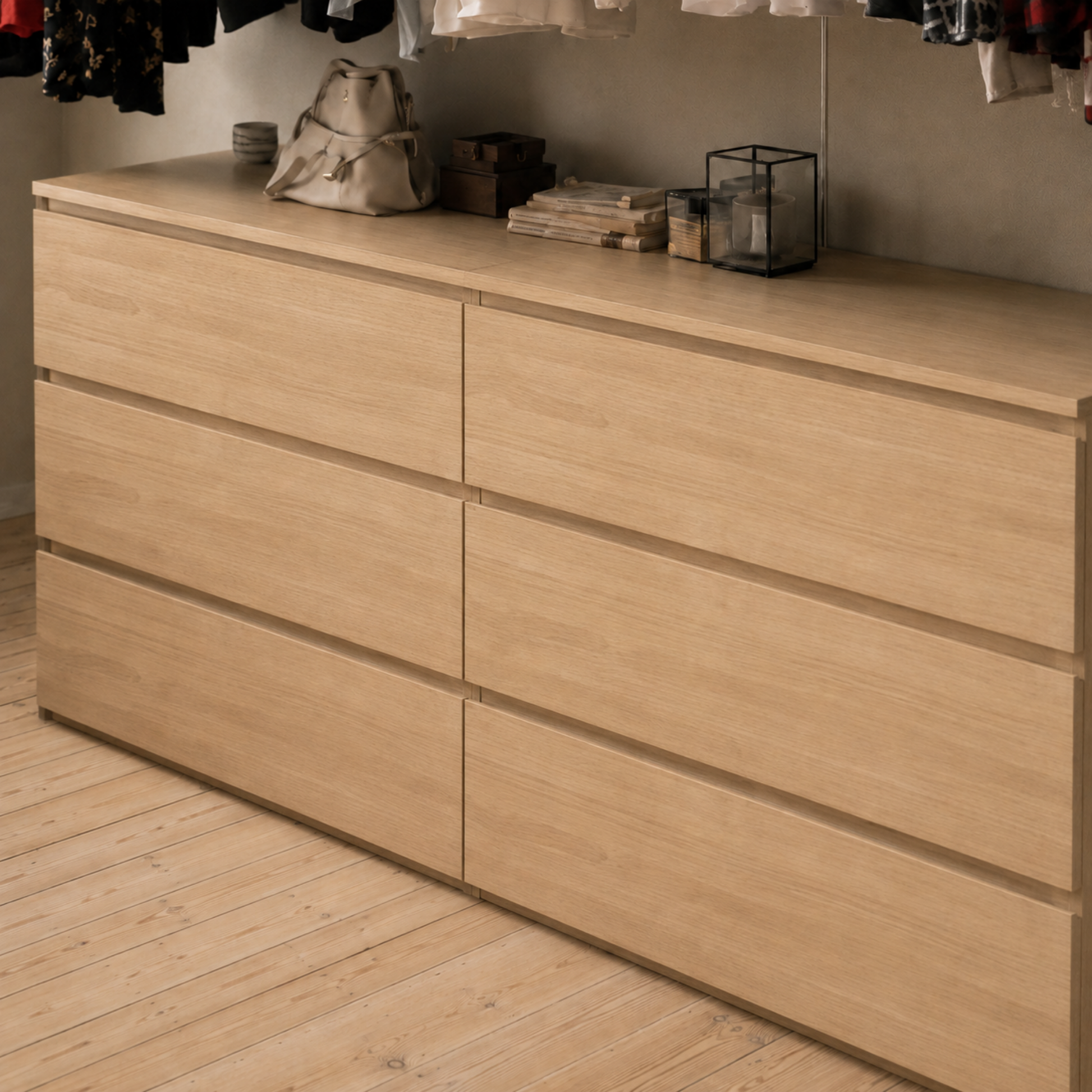 Loft Ensio Chest of 6 Drawers, Lowboy, Natural Wood