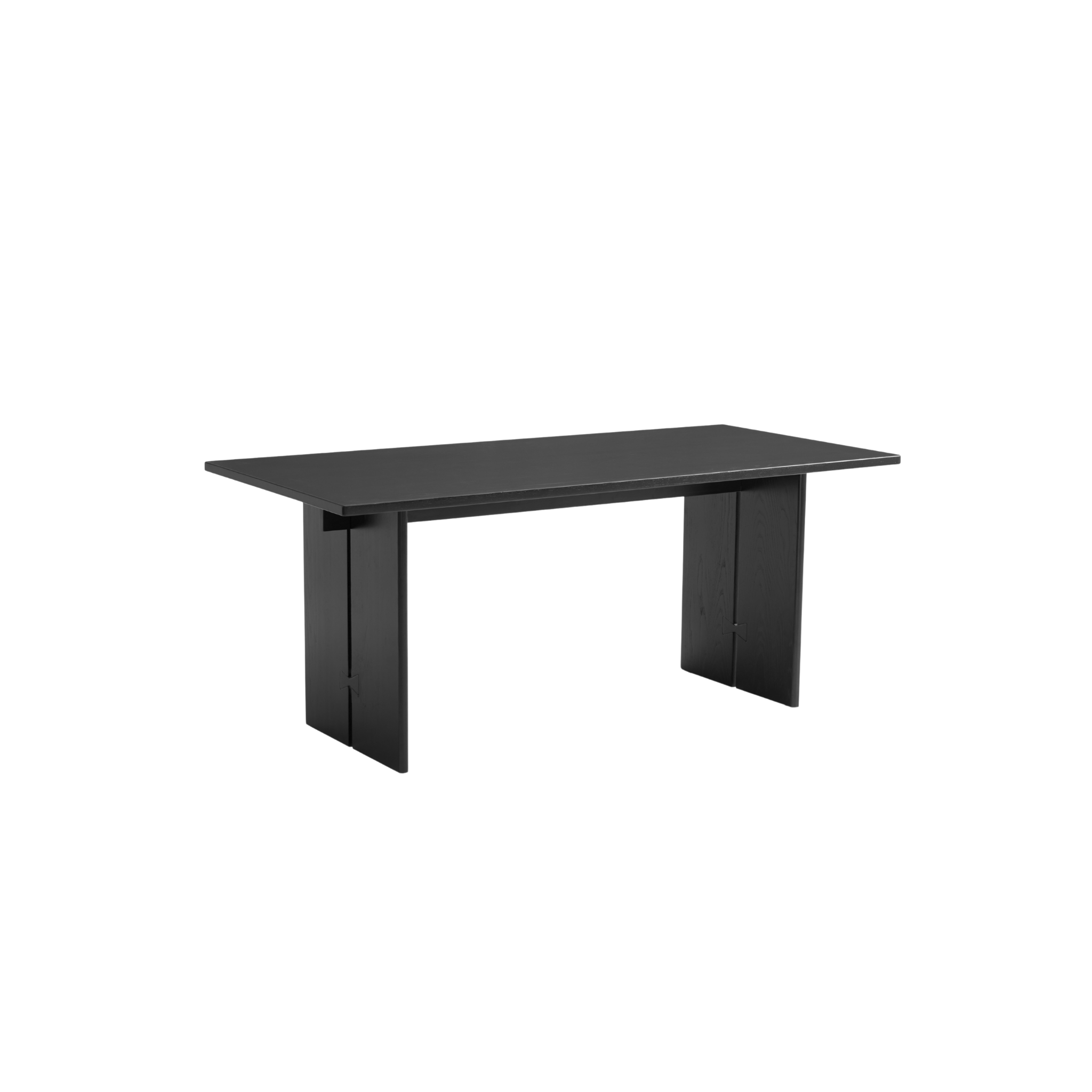 Linspire Valen Solid Wood Dining Table, Ash, Dark Wood