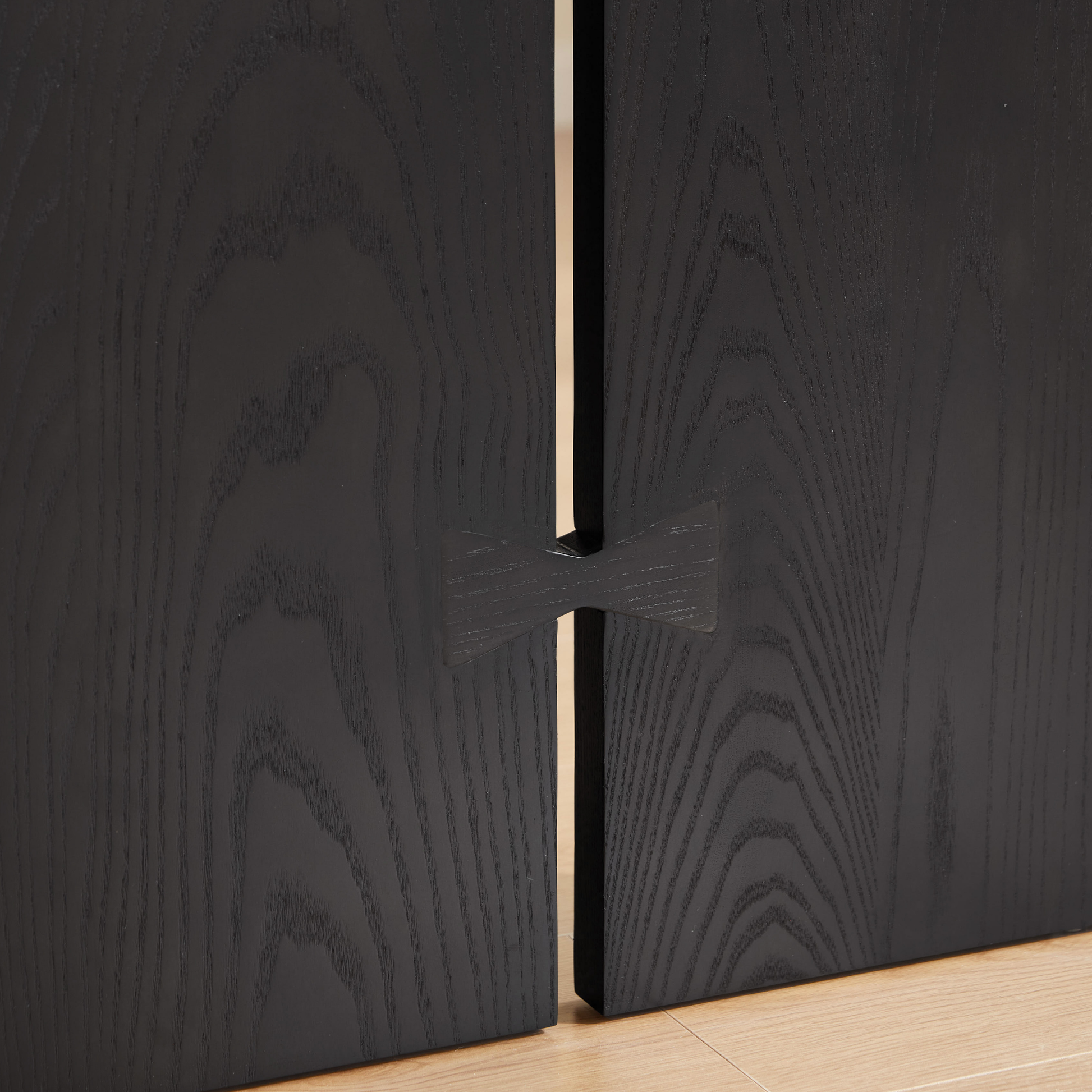 Linspire Valen Solid Wood Dining Table, Ash, Dark Wood