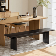 Linspire Valen Solid Wood Dining Bench, Ash, Dark Wood