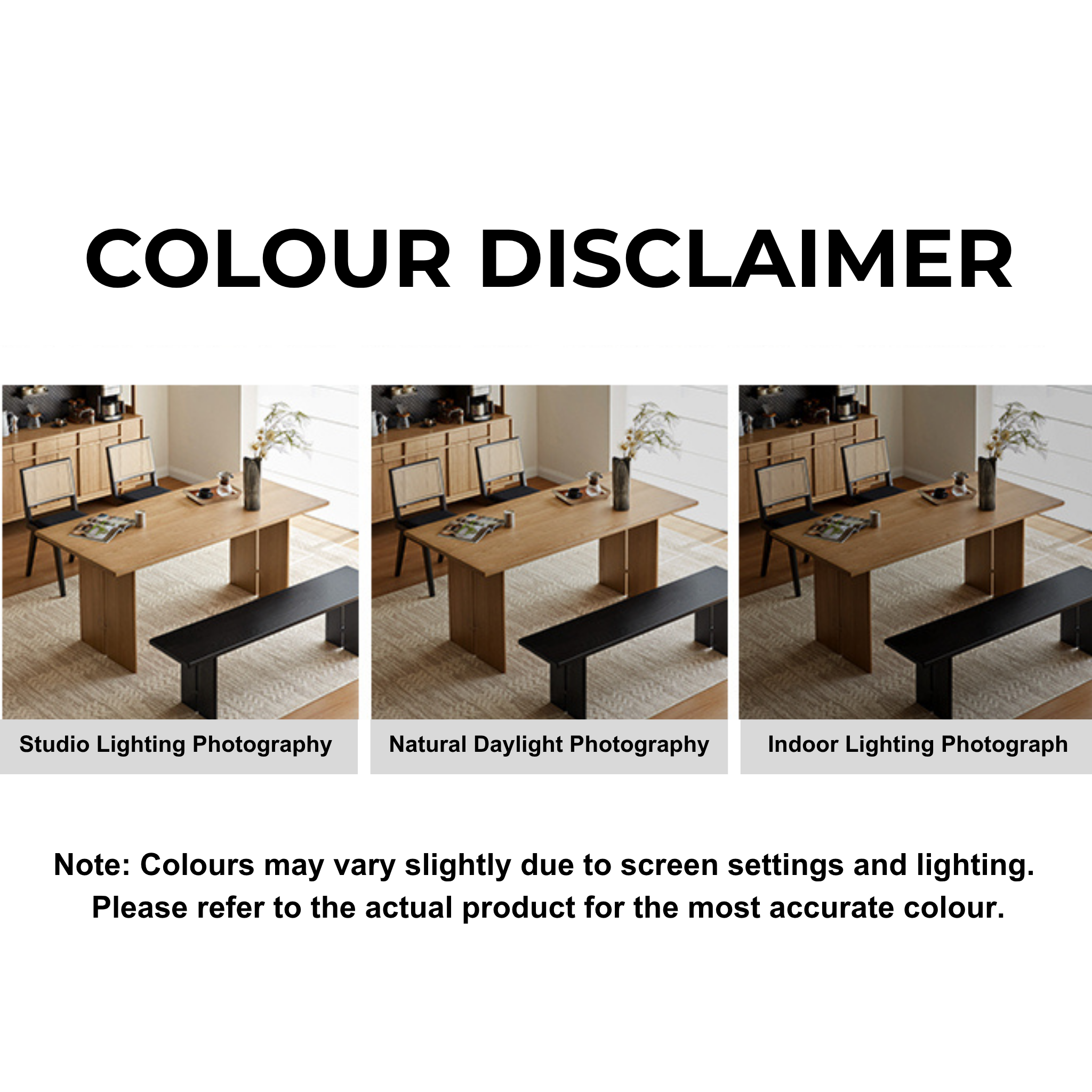 Linspire Valen Solid Wood Dining Bench, Ash, Dark Wood