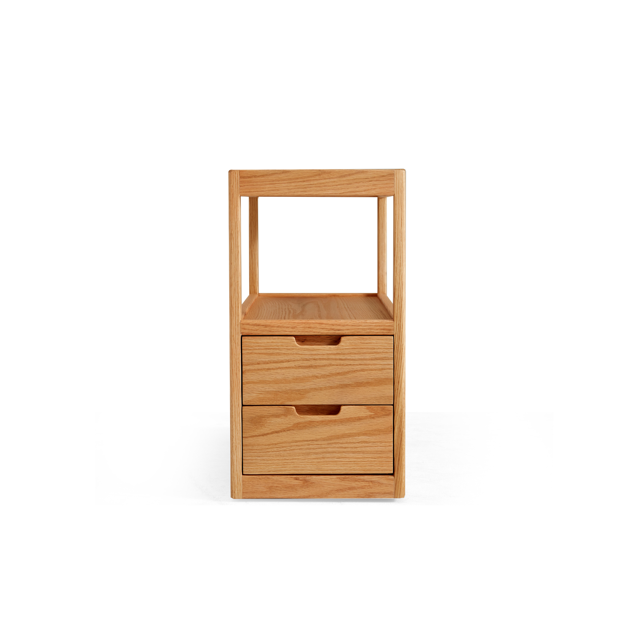 Linspire Rivna Solid Wood Side Table with Sintered Stone Top, Oak