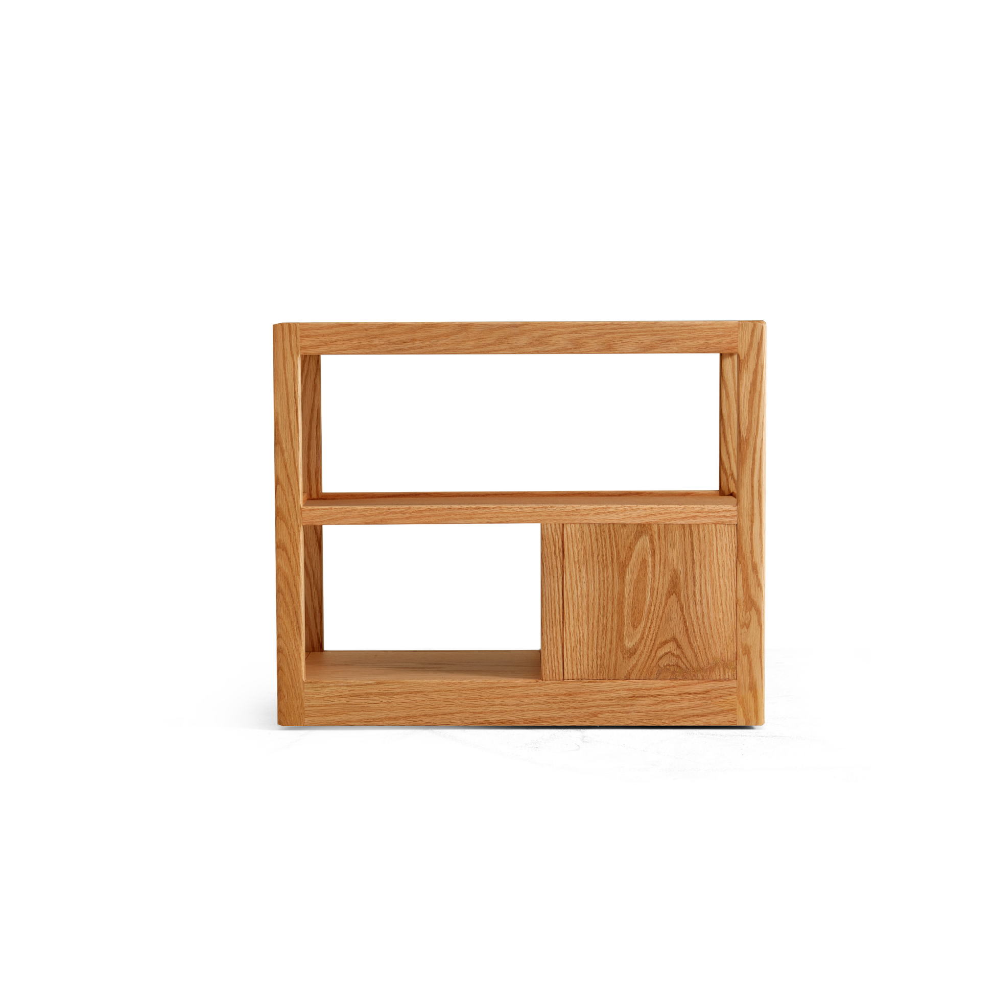 Linspire Rivna Solid Wood Side Table with Sintered Stone Top, Oak
