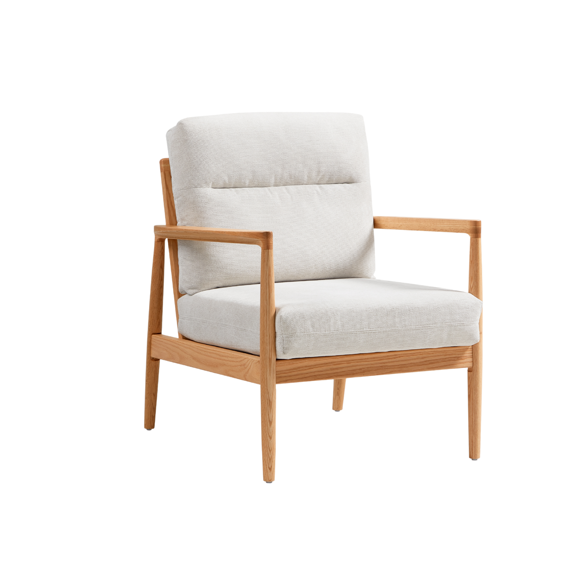 Linspire Rivna Armchair with Solid Wood Frame, Oak