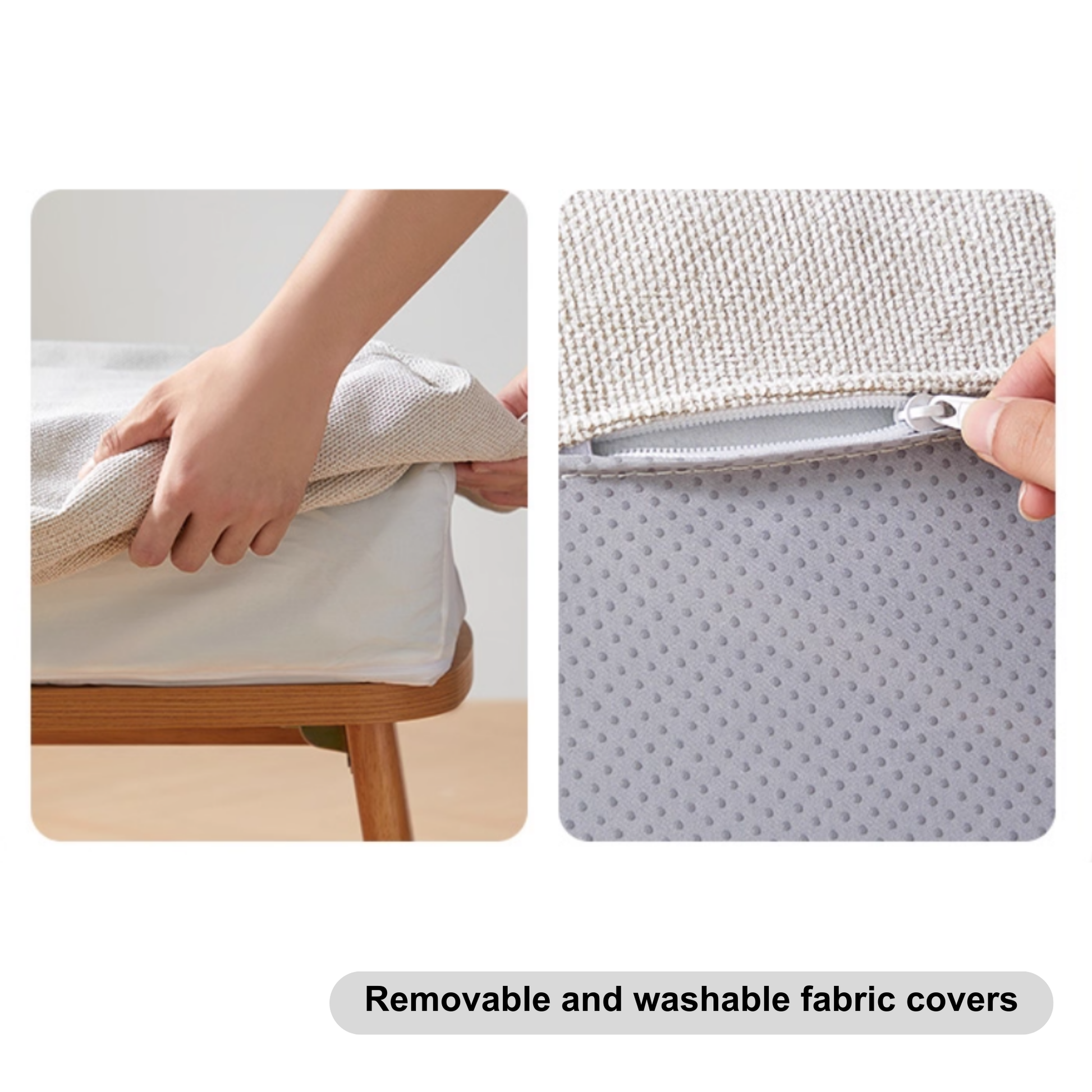 Linspire Rivna Armchair with Solid Wood Frame, Oak