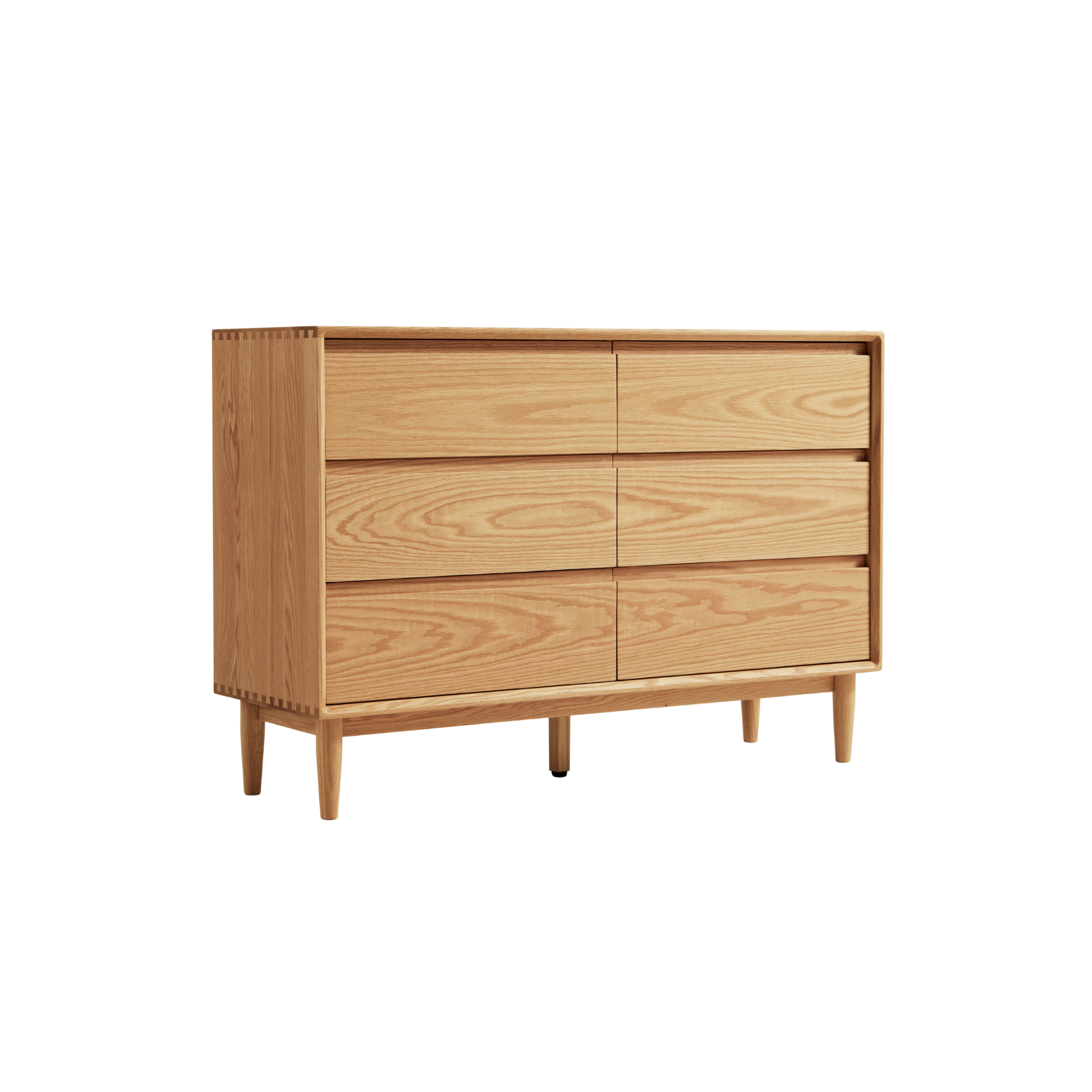 Linspire Rivna Solid Wood Chest of 6 Drawers, Oak