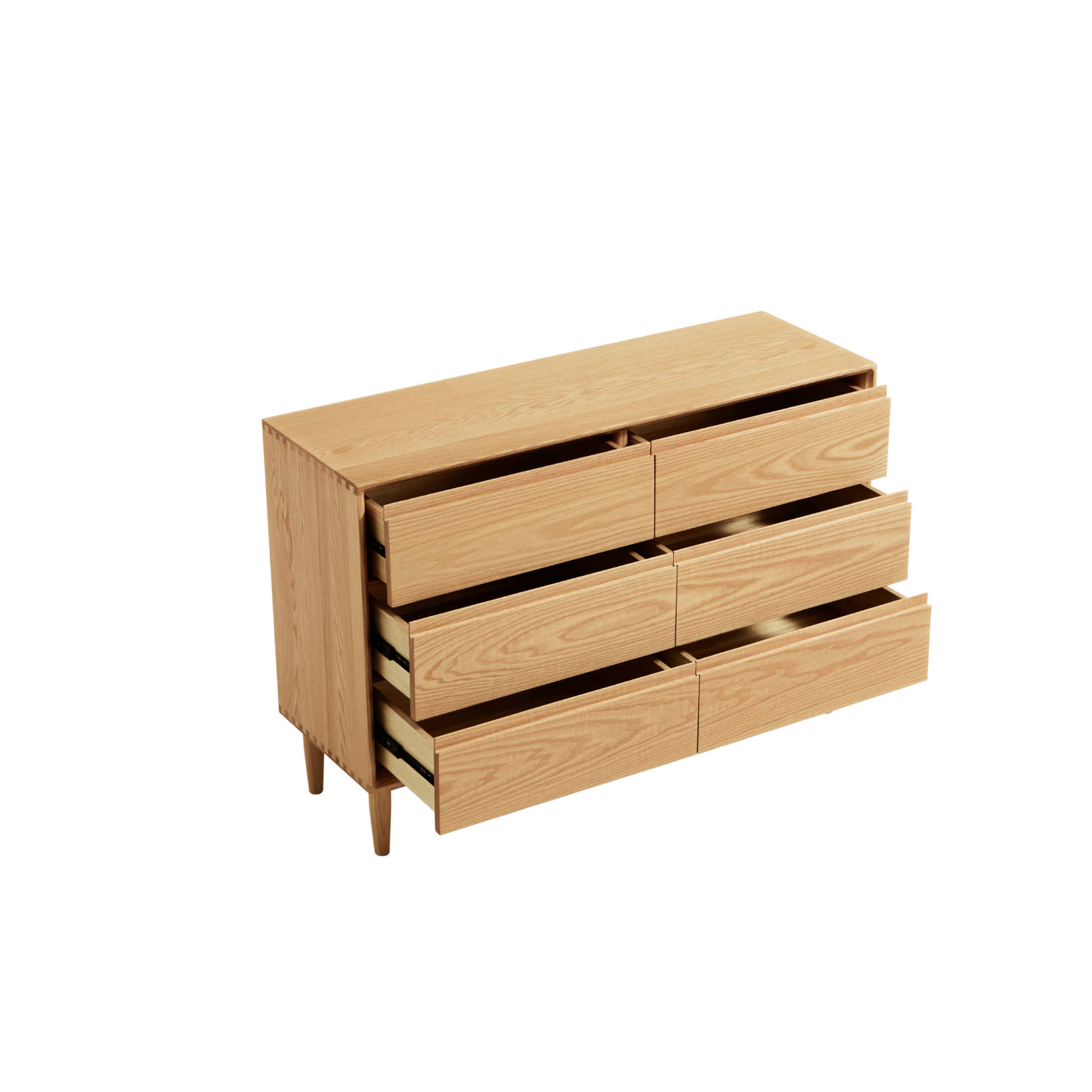 Linspire Rivna Solid Wood Chest of 6 Drawers, Oak