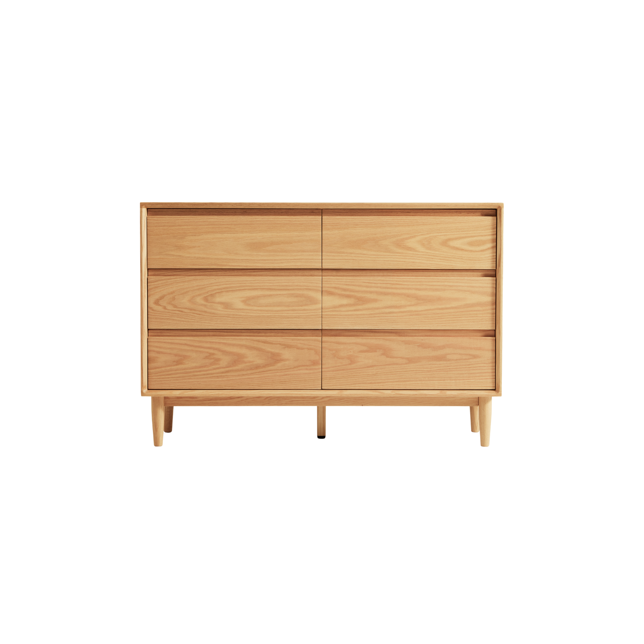 Linspire Rivna Solid Wood Chest of 6 Drawers, Oak
