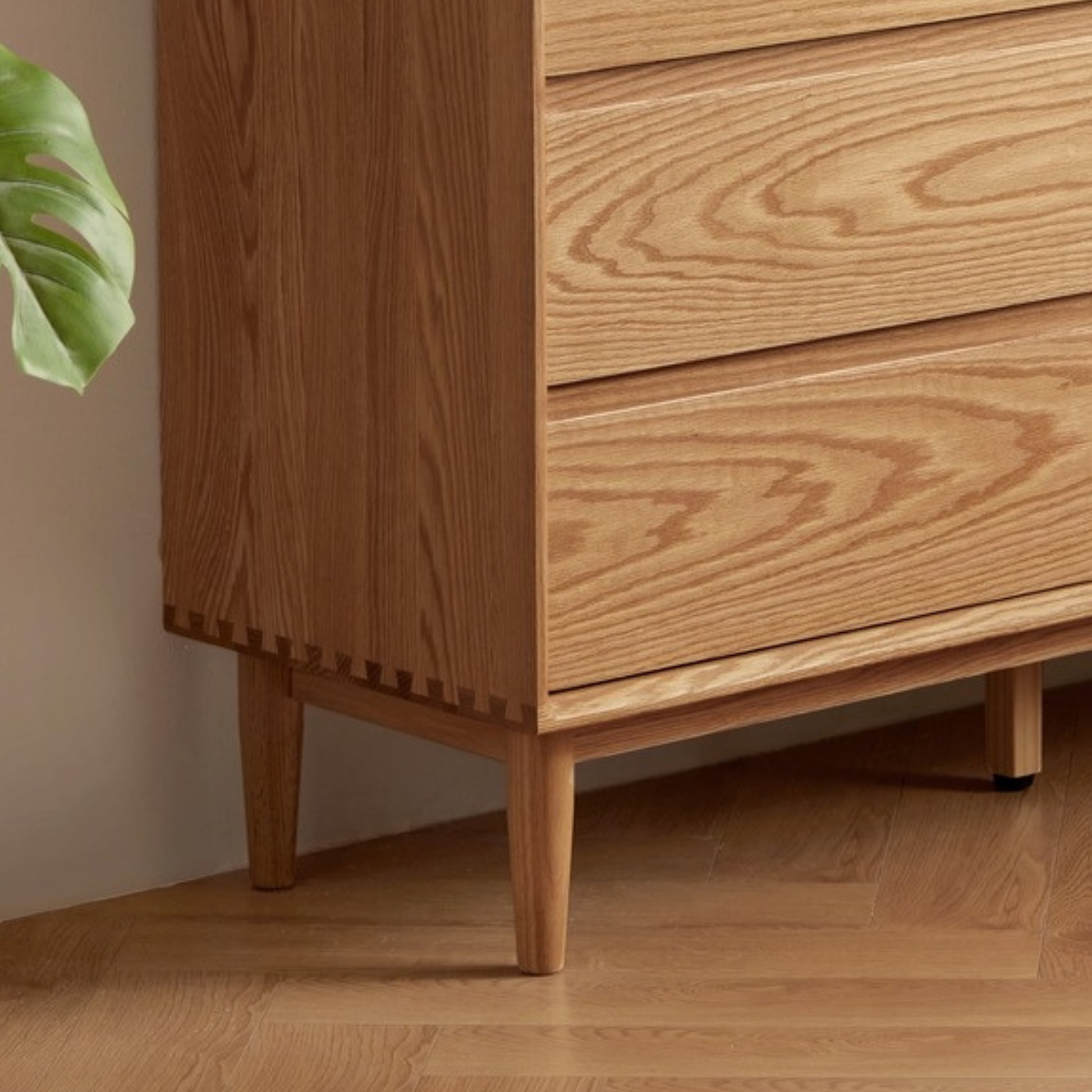 Linspire Rivna Solid Wood Chest of 6 Drawers, Oak