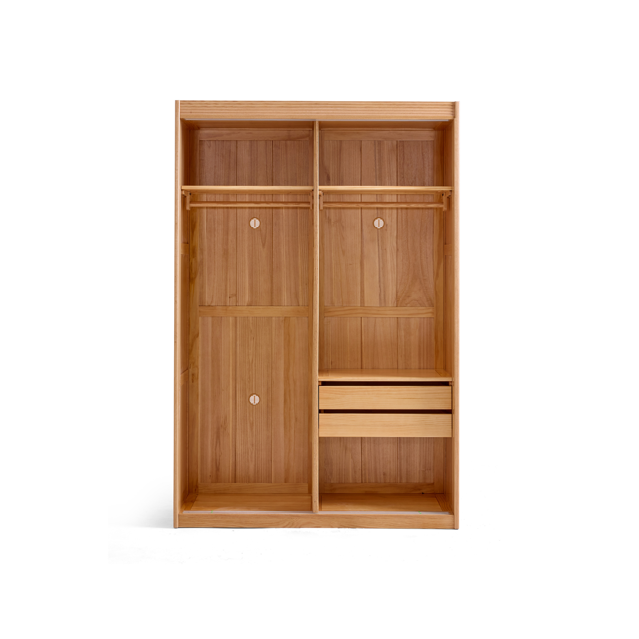 Linspire Rivna Solid Wood Wardrobe, Oak, W120cm