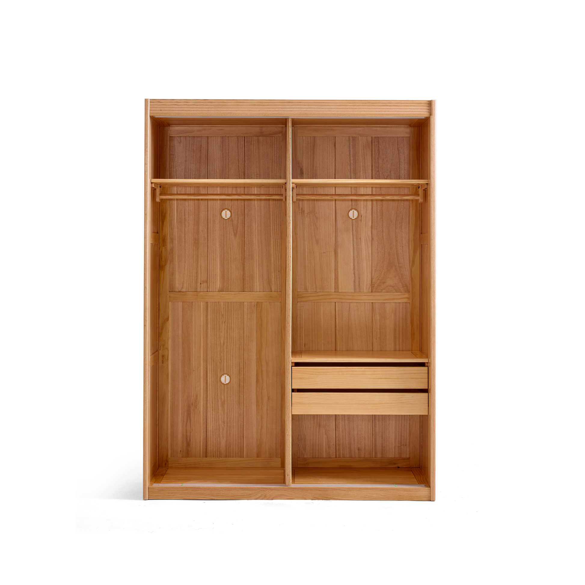 Linspire Rivna Solid Wood Wardrobe, Oak, W160cm