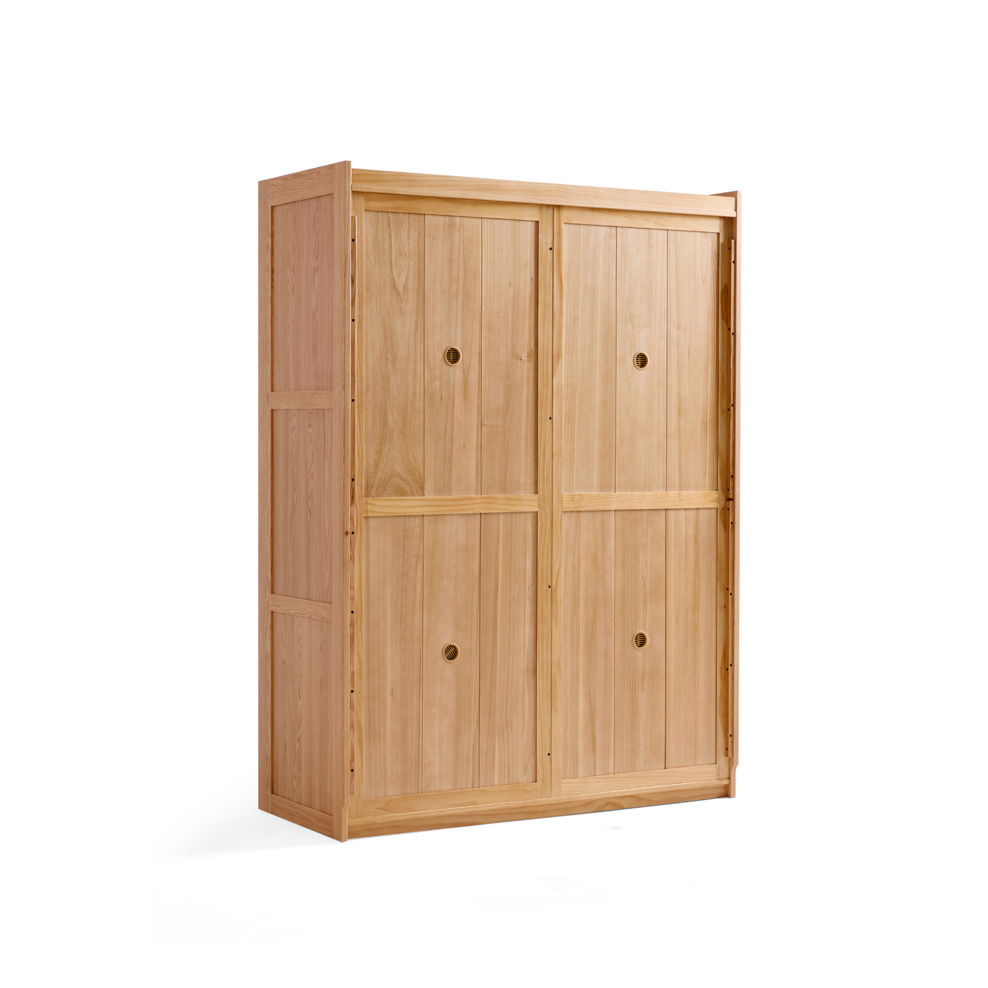 Linspire Rivna Solid Wood Wardrobe, Oak, W160cm