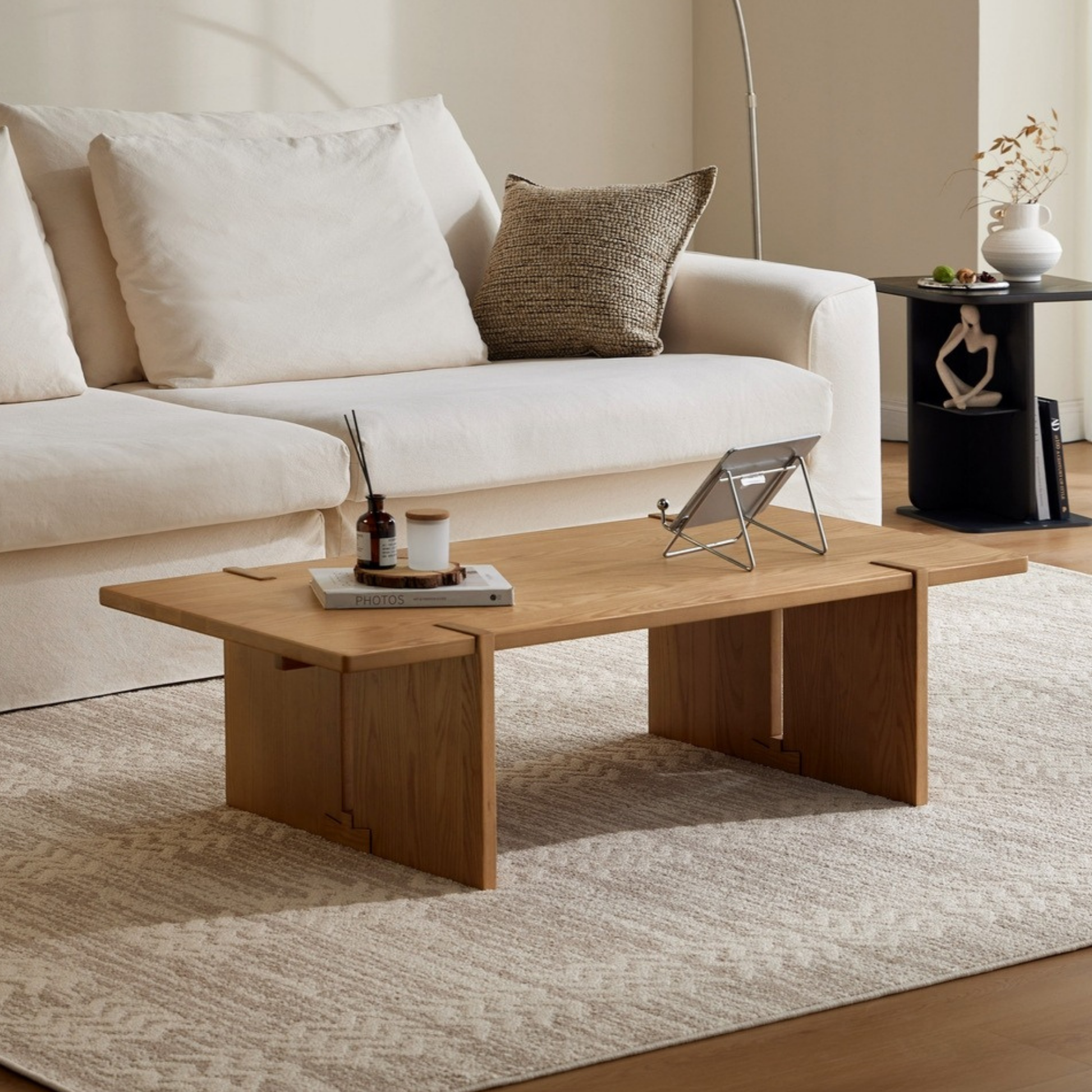 Linspire Valen Solid Wood Coffee Table, Ash