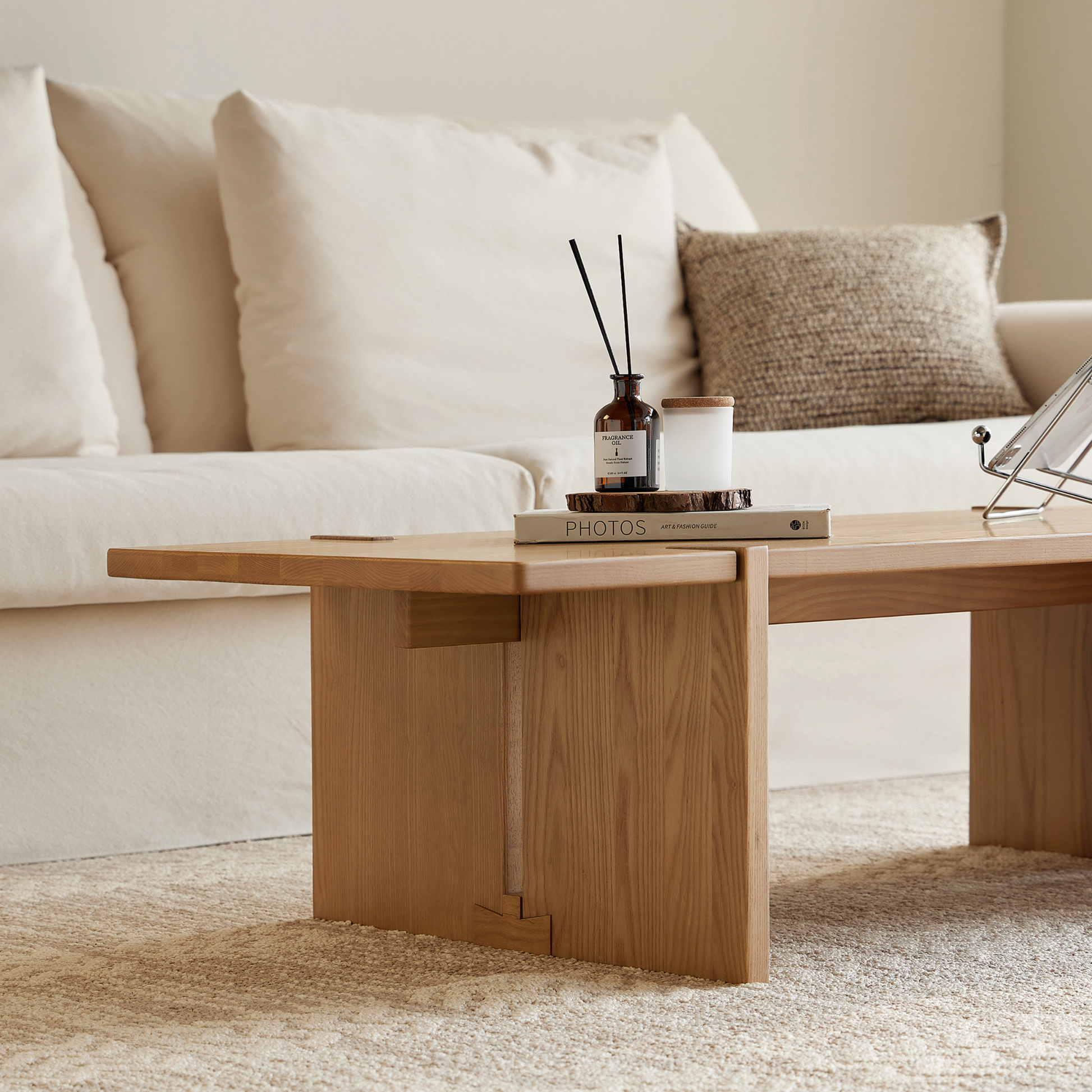 Linspire Valen Solid Wood Coffee Table, Ash