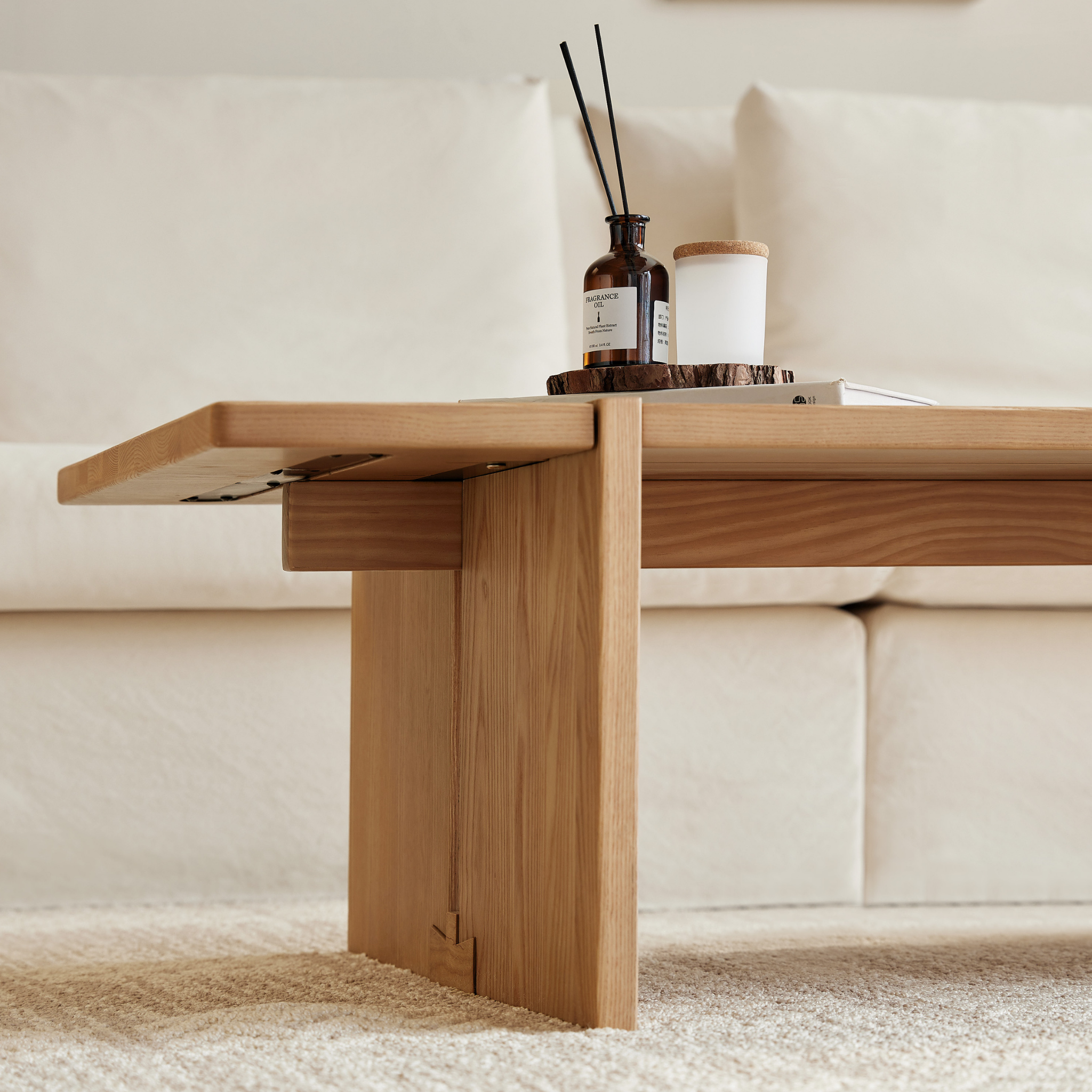 Linspire Valen Solid Wood Coffee Table, Ash