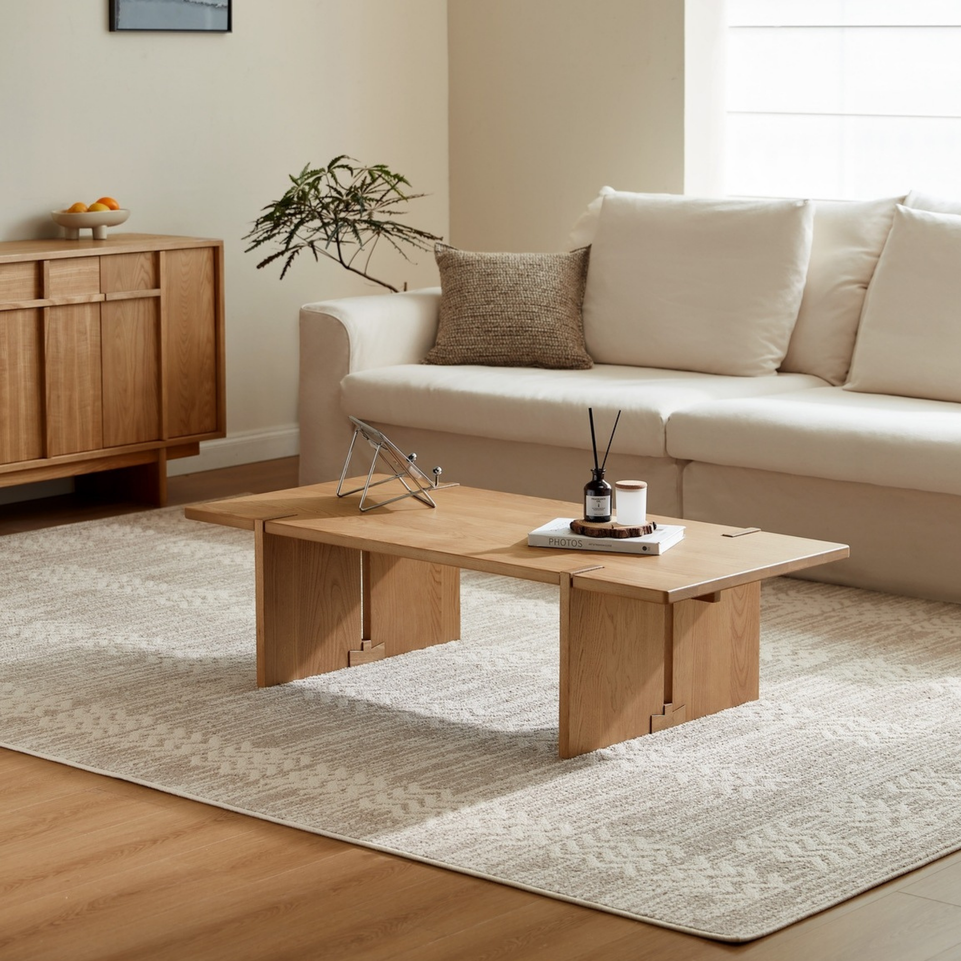 Linspire Valen Solid Wood Coffee Table, Ash