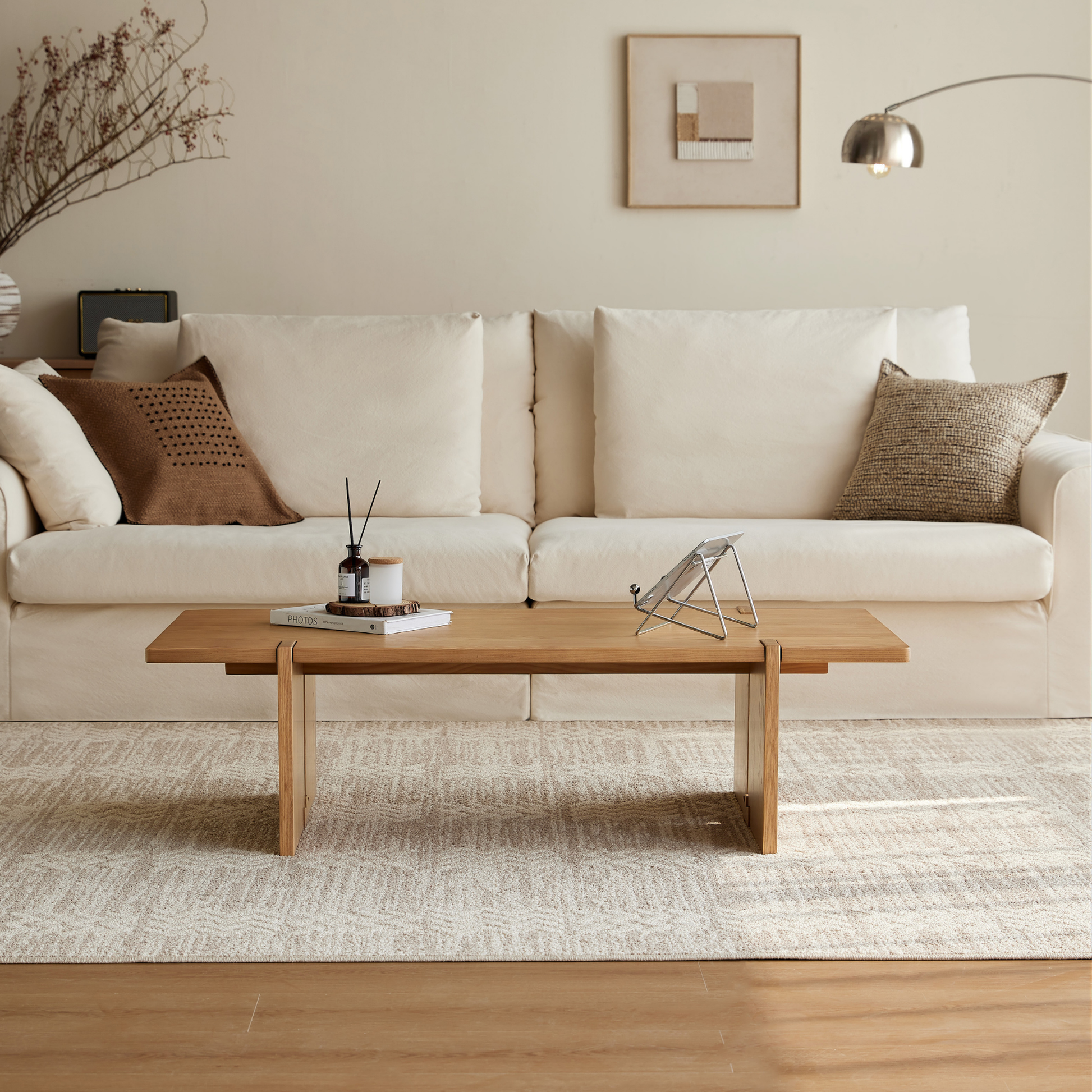 Linspire Valen Solid Wood Coffee Table, Ash