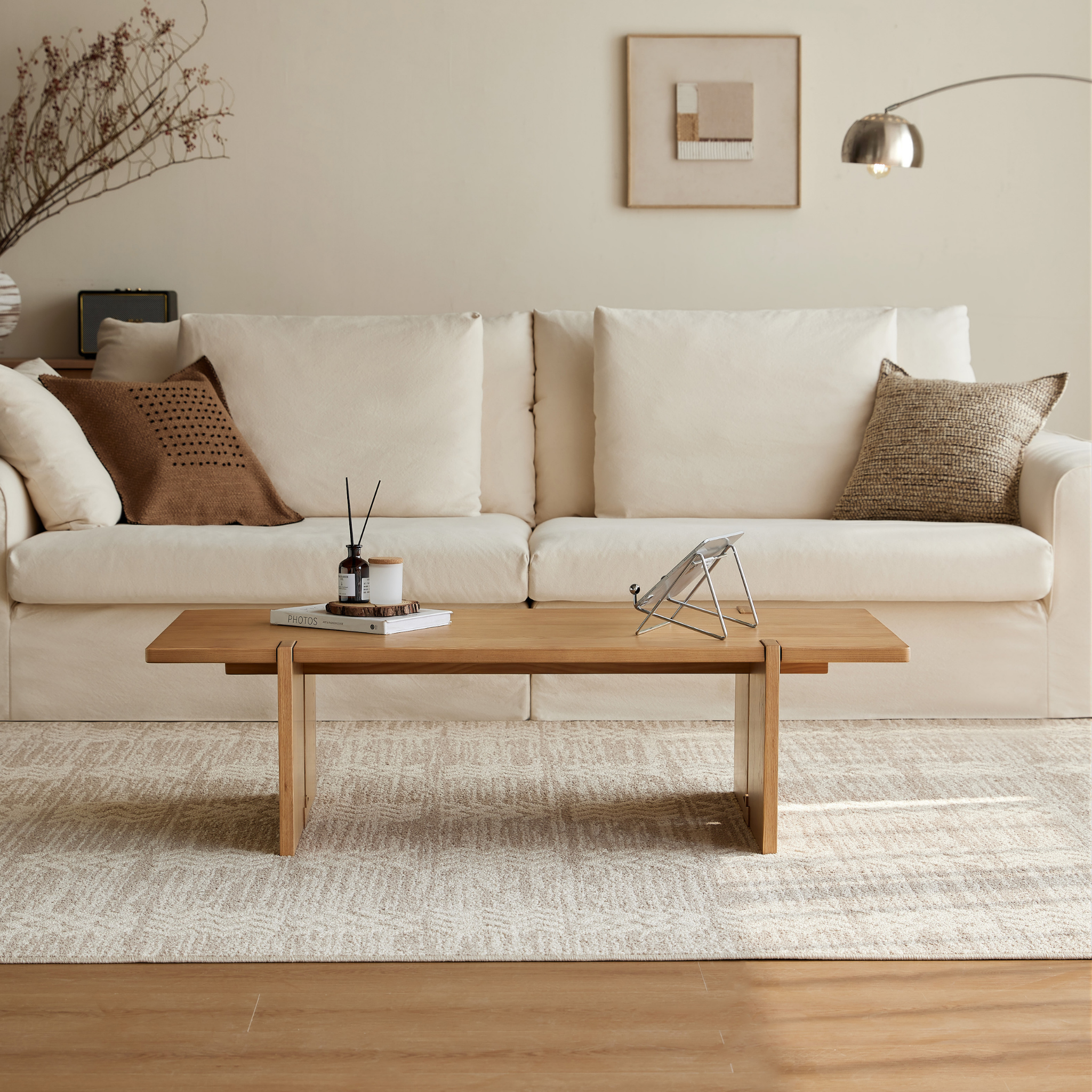 Linspire Valen Solid Wood Coffee Table, Ash