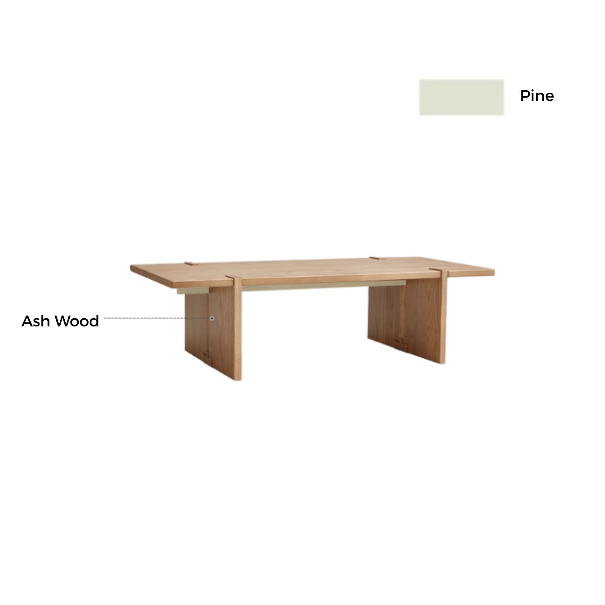 Linspire Valen Solid Wood Coffee Table, Ash