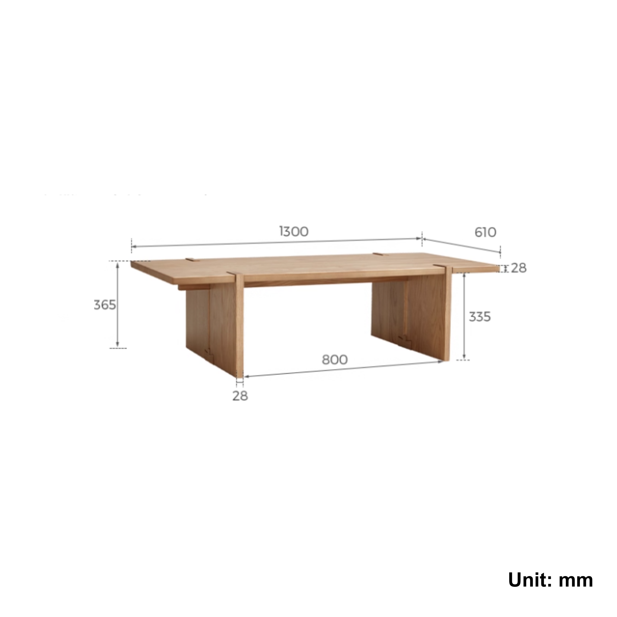 Linspire Valen Solid Wood Coffee Table, Ash
