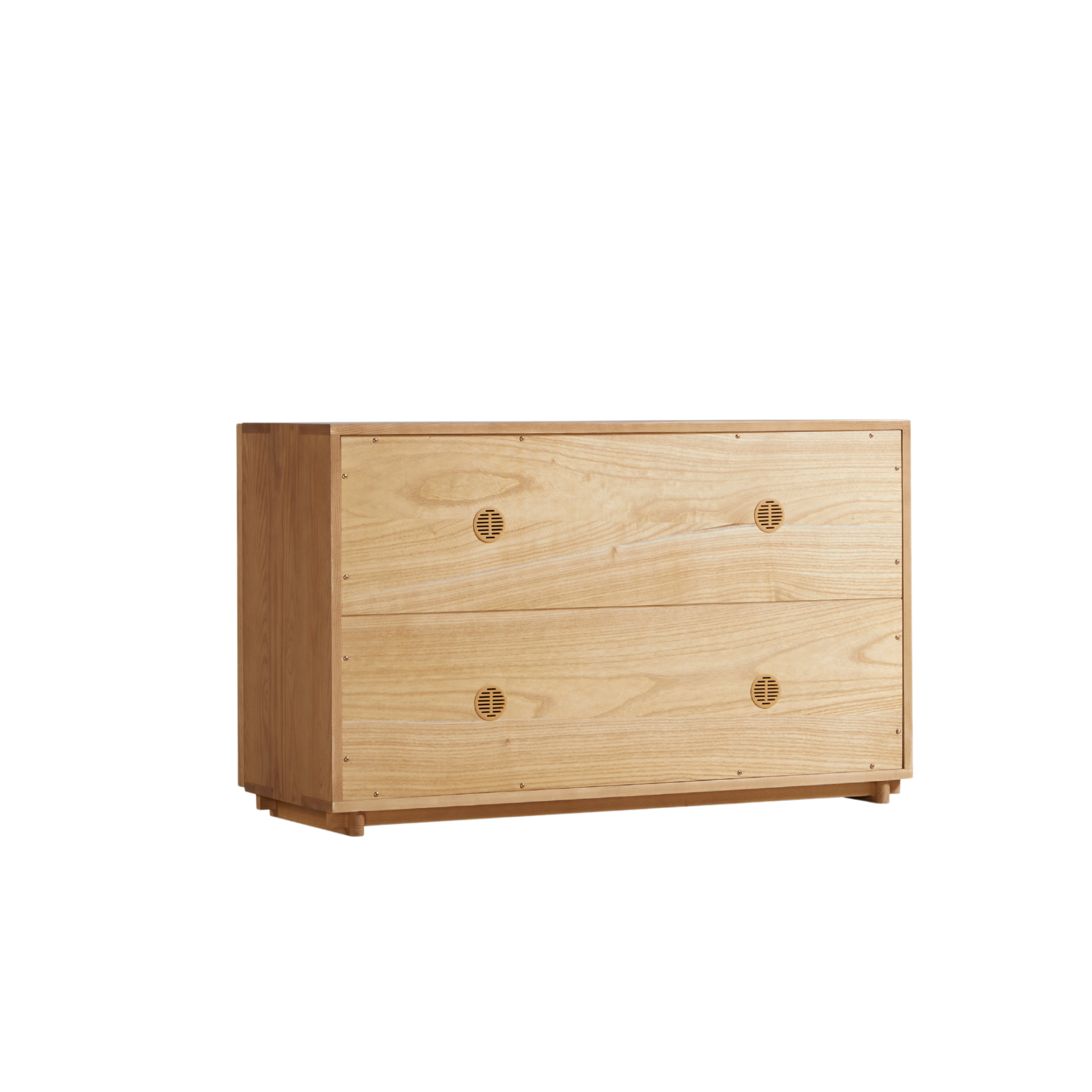 Linspire Valen Solid Wood Sideboard with Sliding Doors, Ash