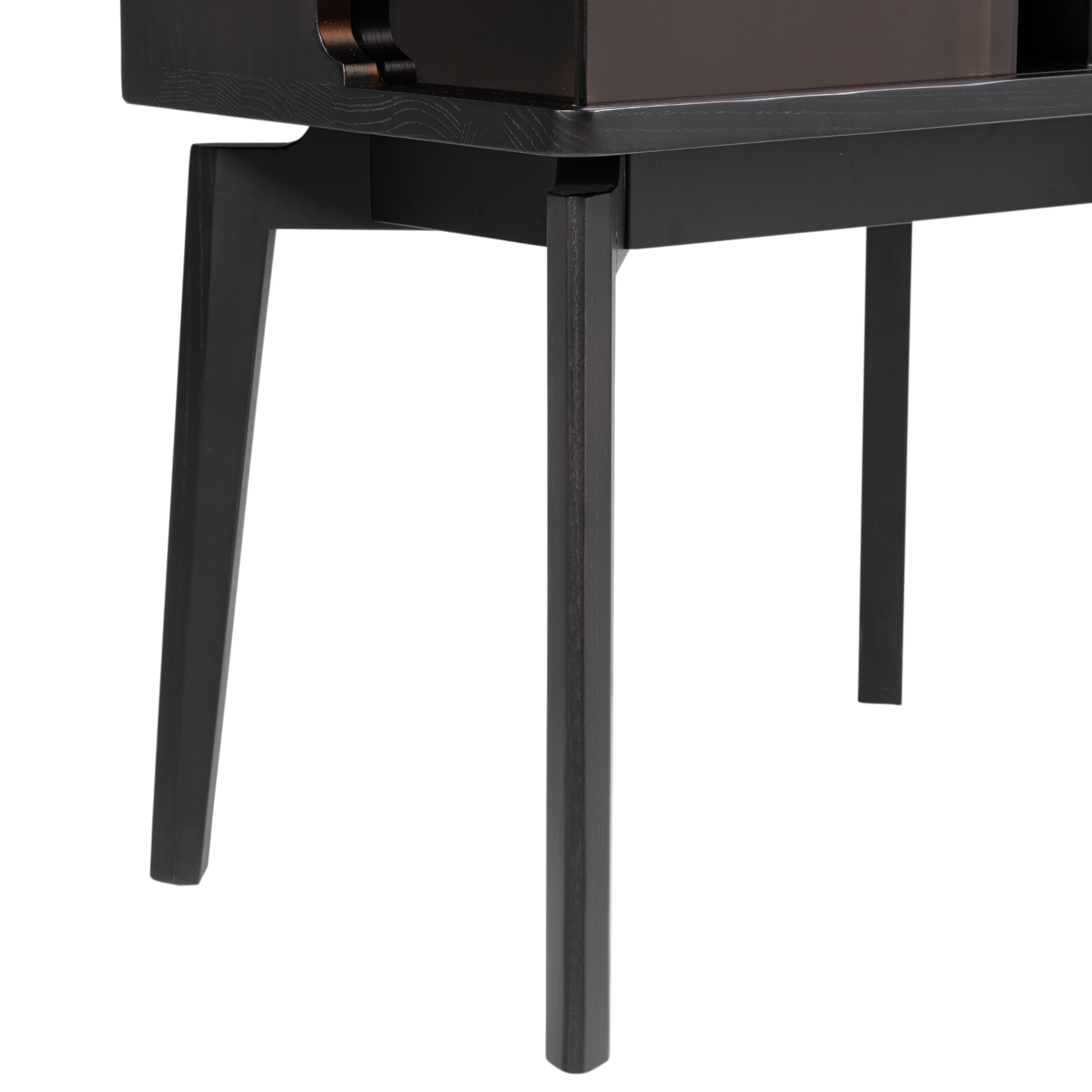 Linspire Valen Solid Wood Side Table with Cabinet, Ash