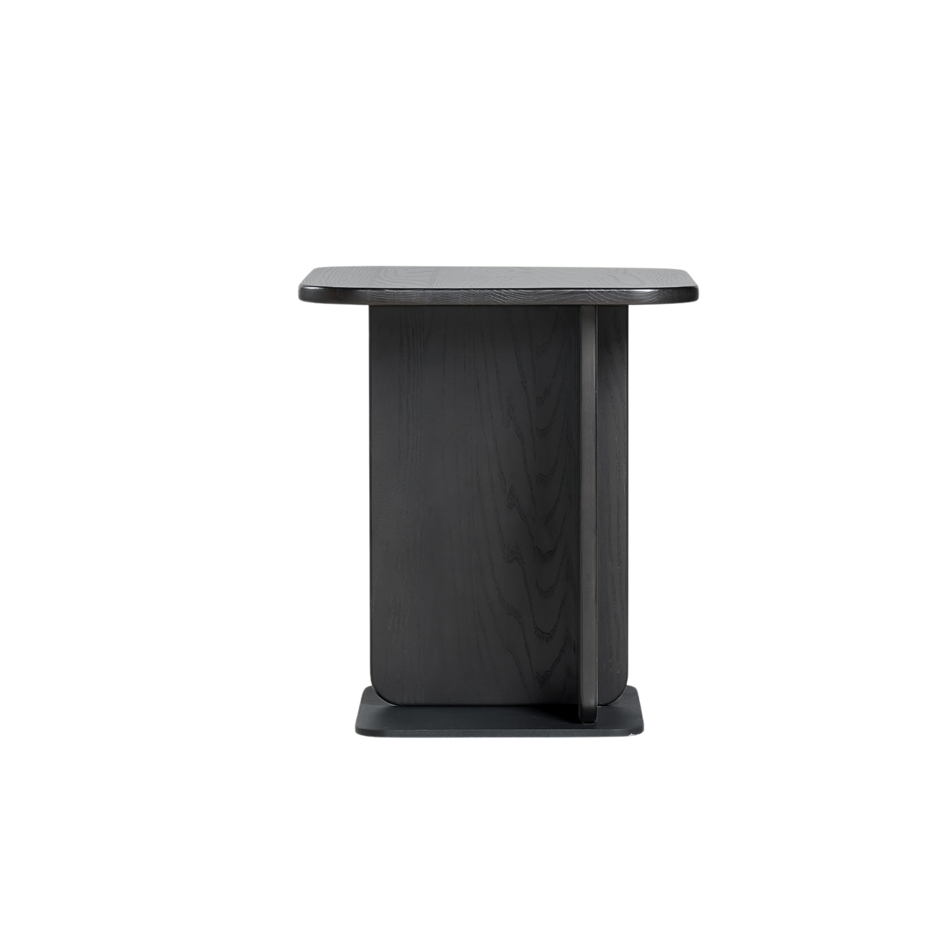 Linspire Valen Solid Wood Side Table with Shelf, Ash