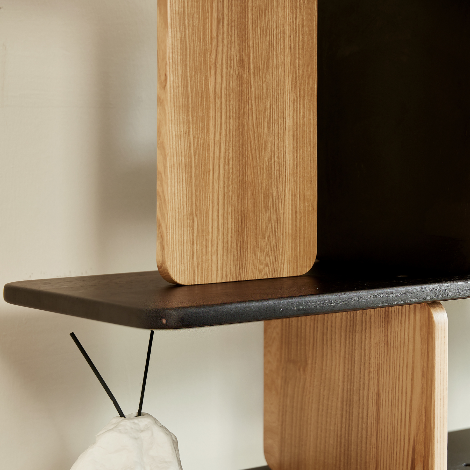 Linspire Valen Solid Wood Shelving Unit, Ash