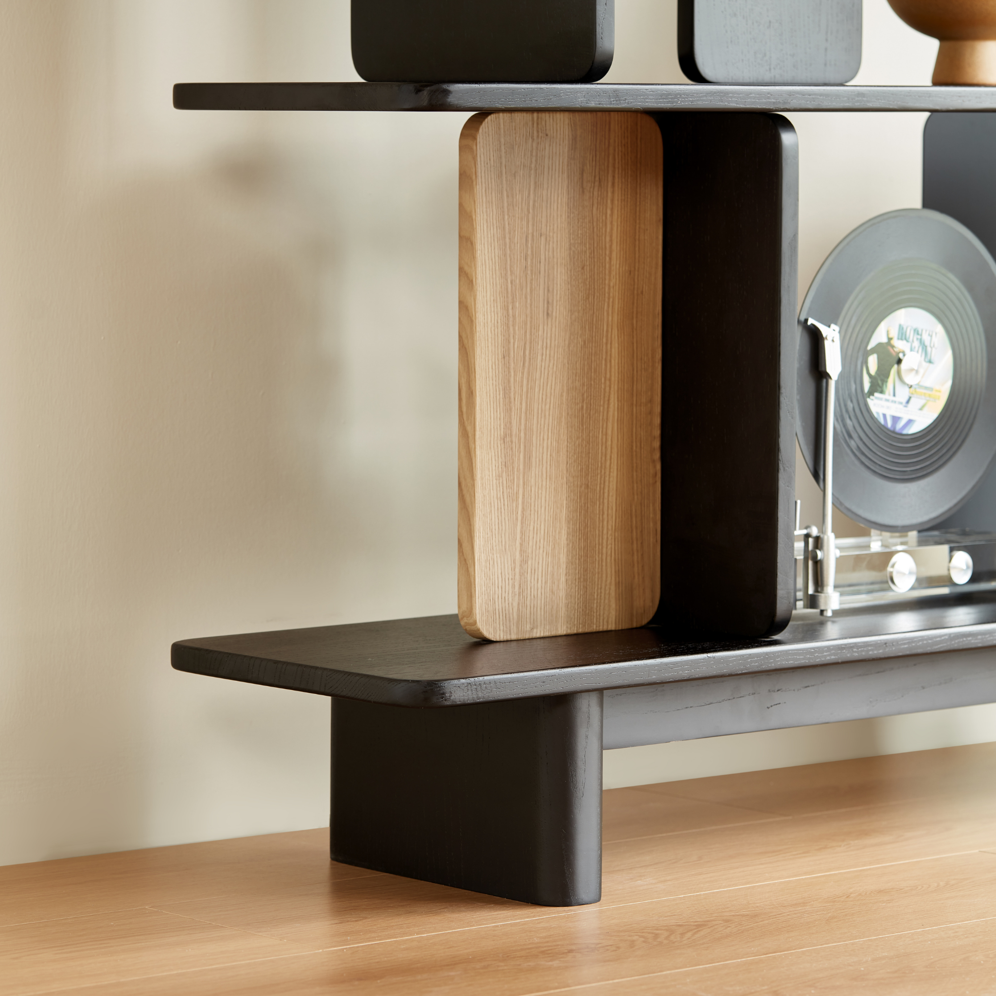 Linspire Valen Solid Wood Shelving Unit, Ash