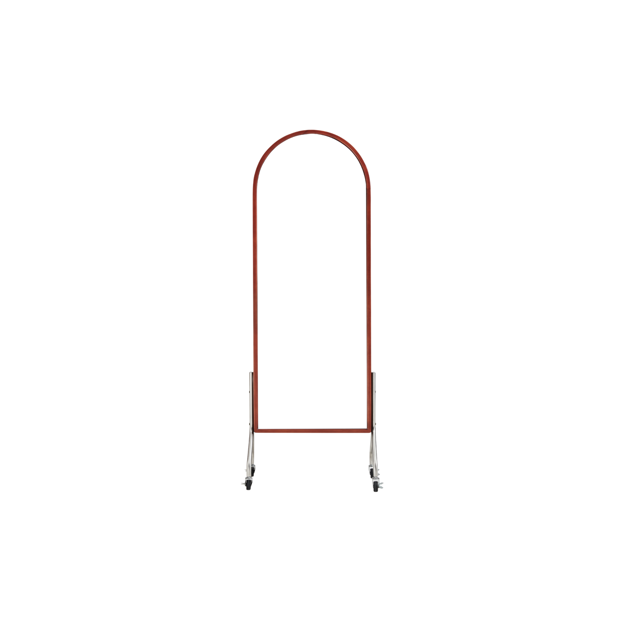 Linspire Walden Solid Wood Mobile Floor Mirror with Storage, Boxwood