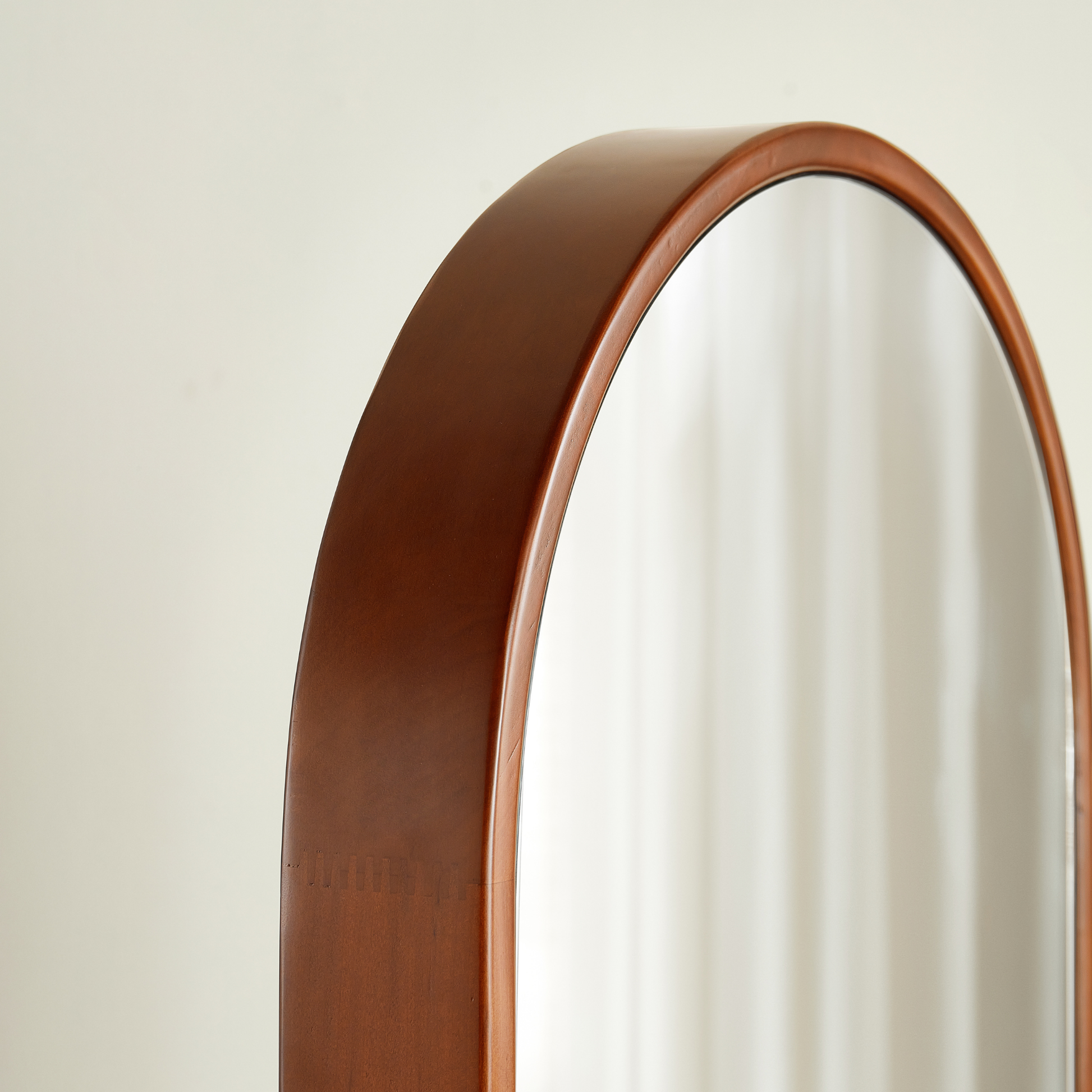 Linspire Walden Solid Wood Mobile Floor Mirror with Storage, Boxwood