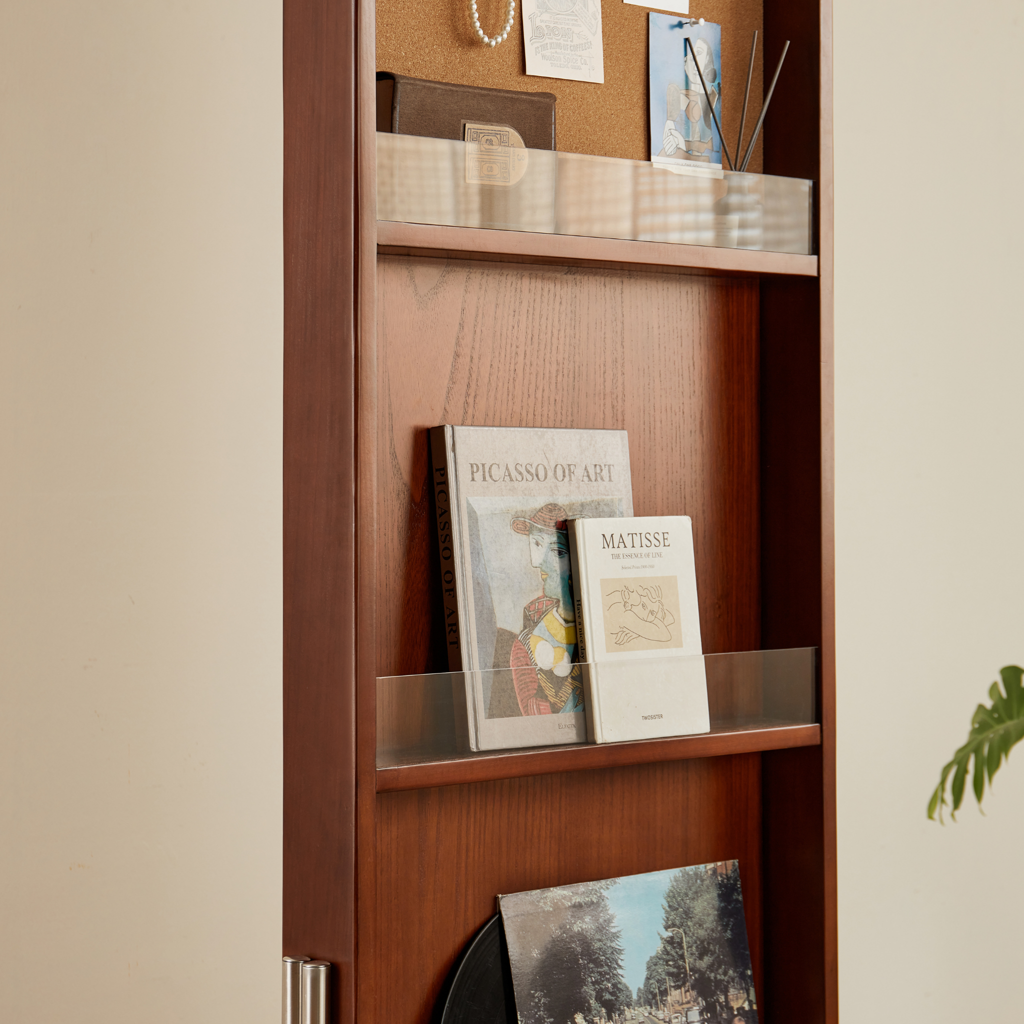 Linspire Walden Solid Wood Mobile Floor Mirror with Storage, Boxwood