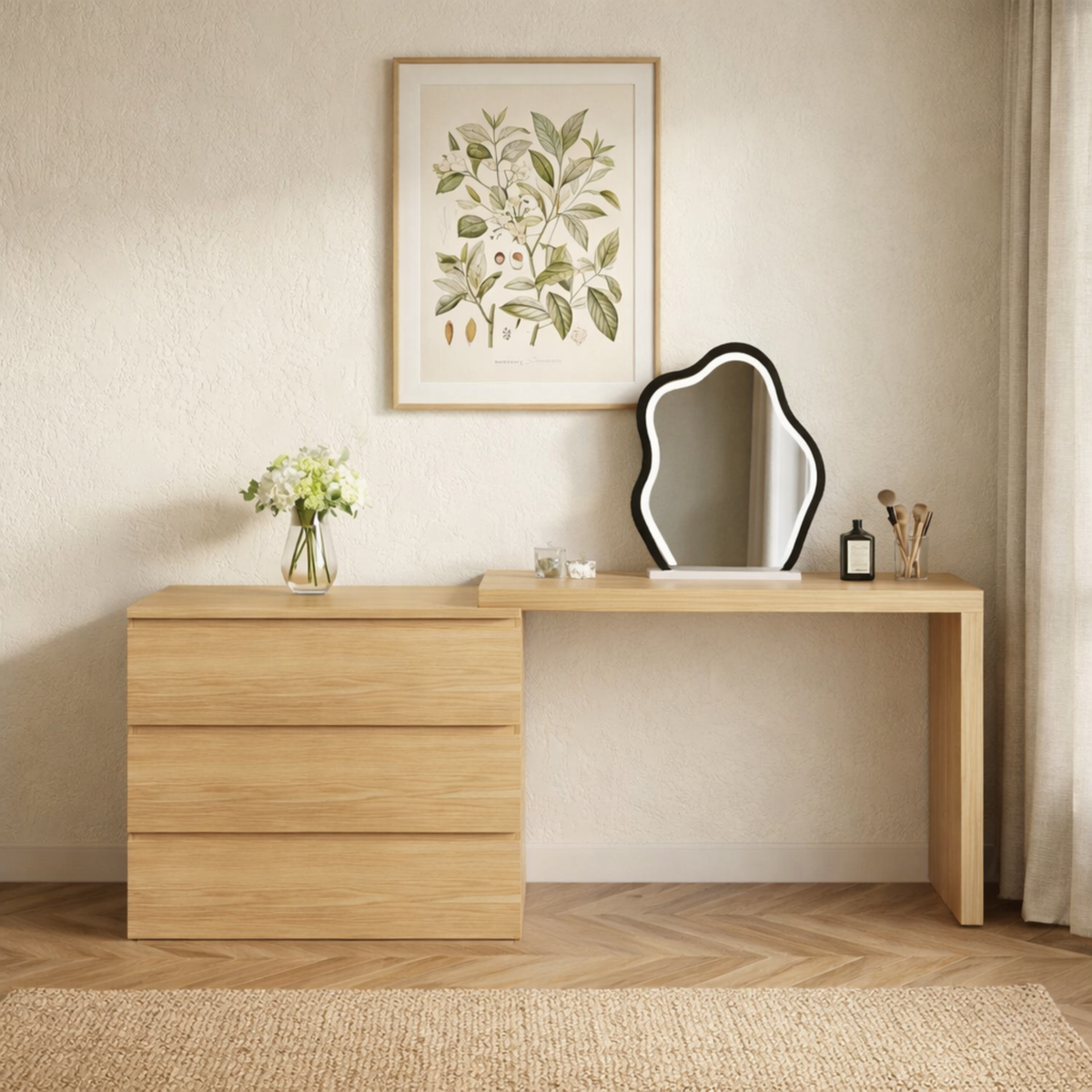 Floating Dressing Loft Ensio Floating Dressing table with Chest of 3 Drawers – Urban Sales