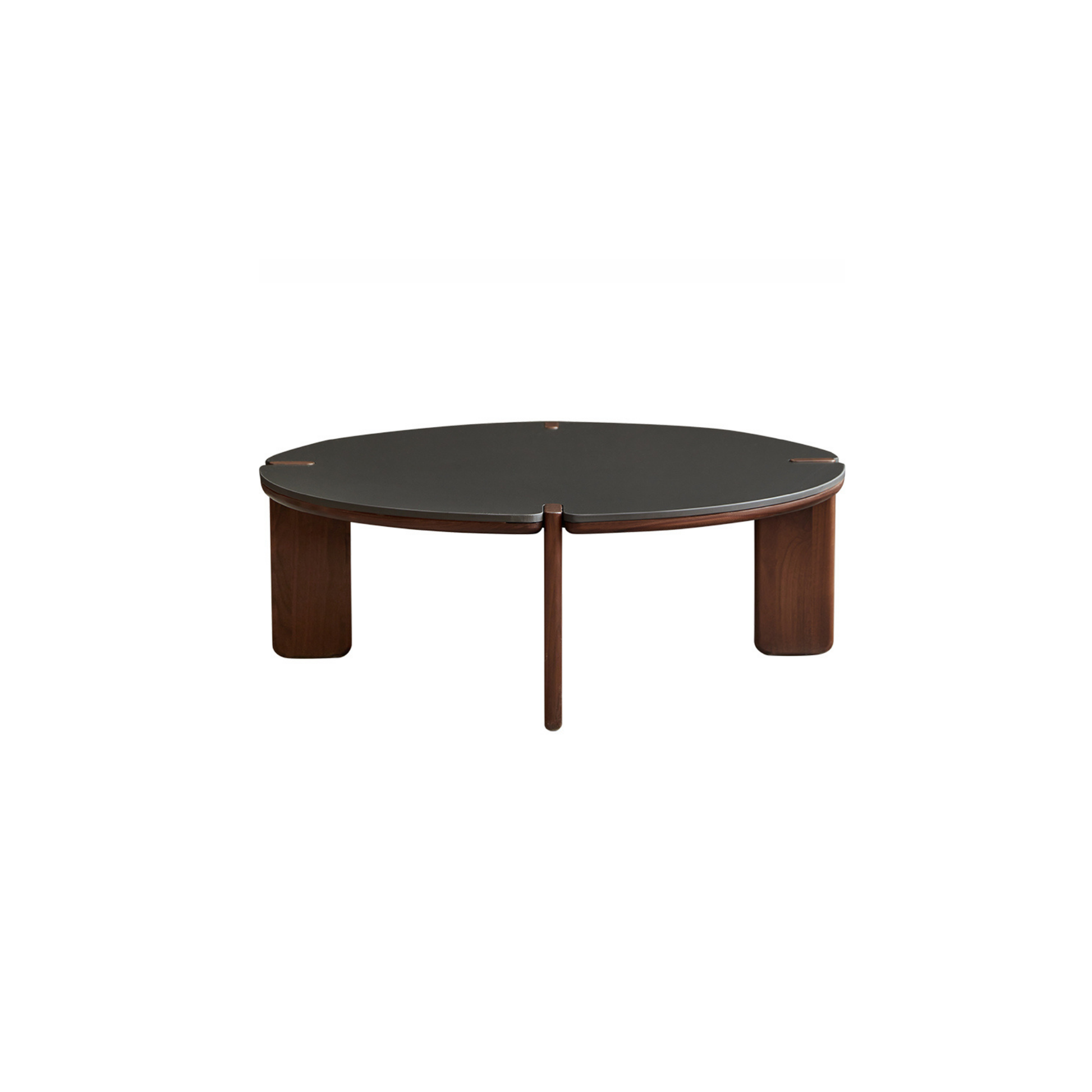 Linspire Vista Solid Wood Coffee Table with Sintered Stone Top, American Black Walnut