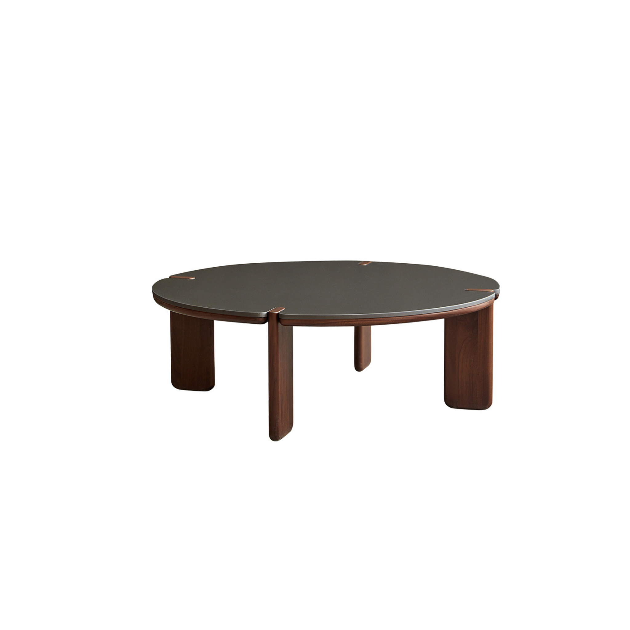 Linspire Vista Solid Wood Coffee Table with Sintered Stone Top, American Black Walnut
