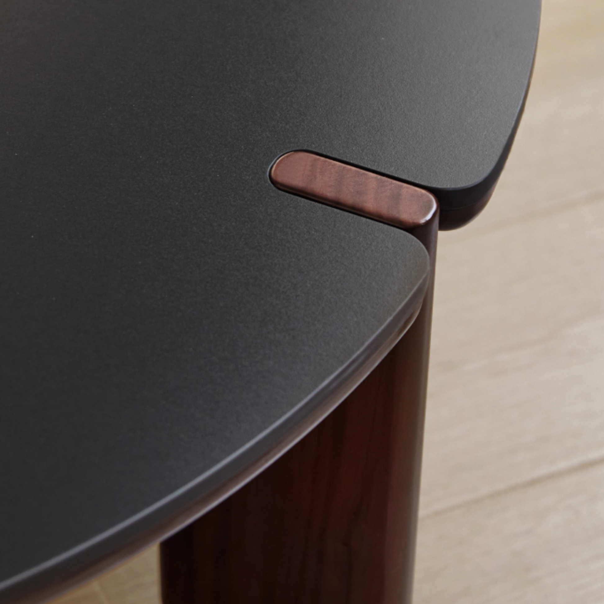 Linspire Vista Solid Wood Coffee Table with Sintered Stone Top, American Black Walnut