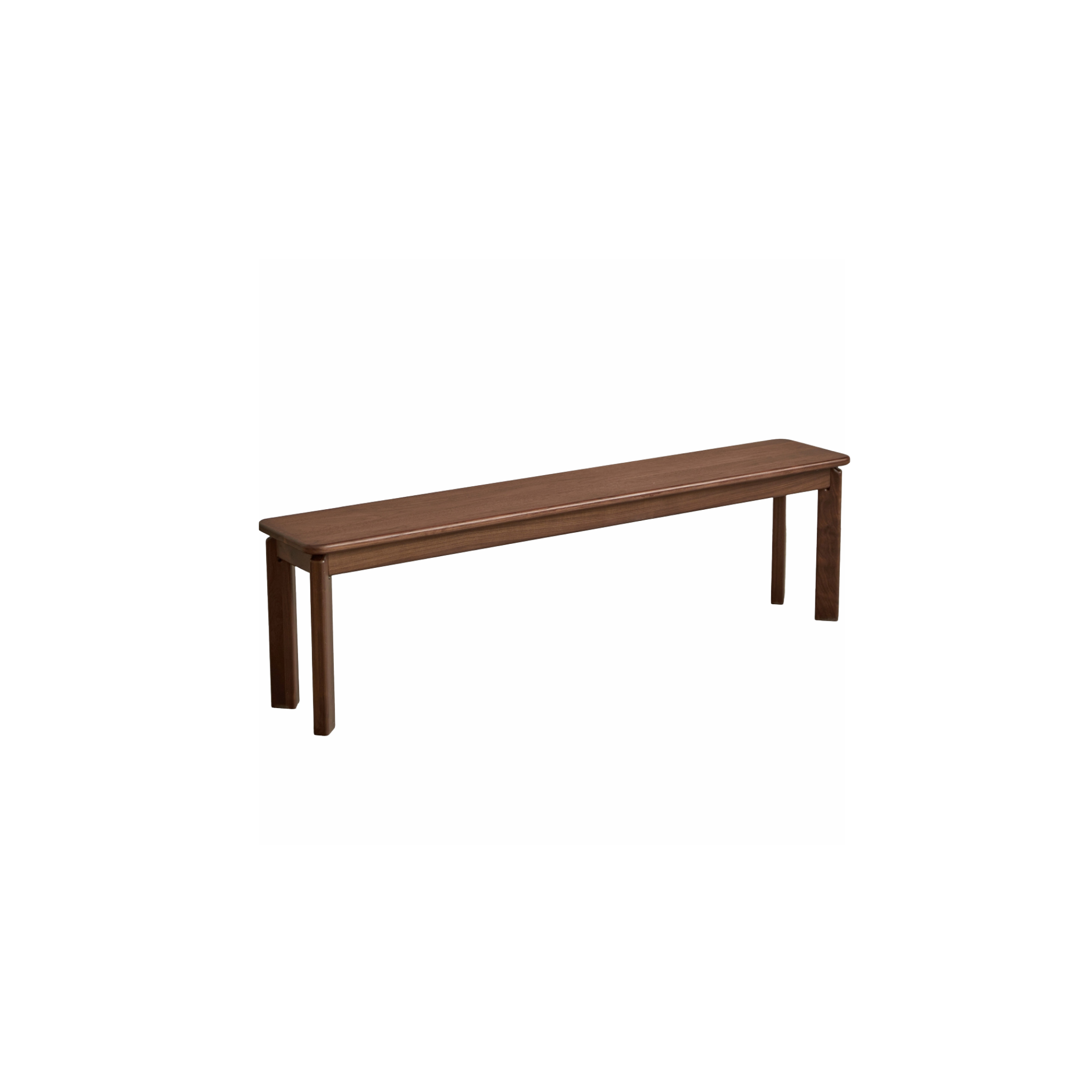 Linspire Willow Solid Wood Dining Bench, American Black Walnut, W130cm