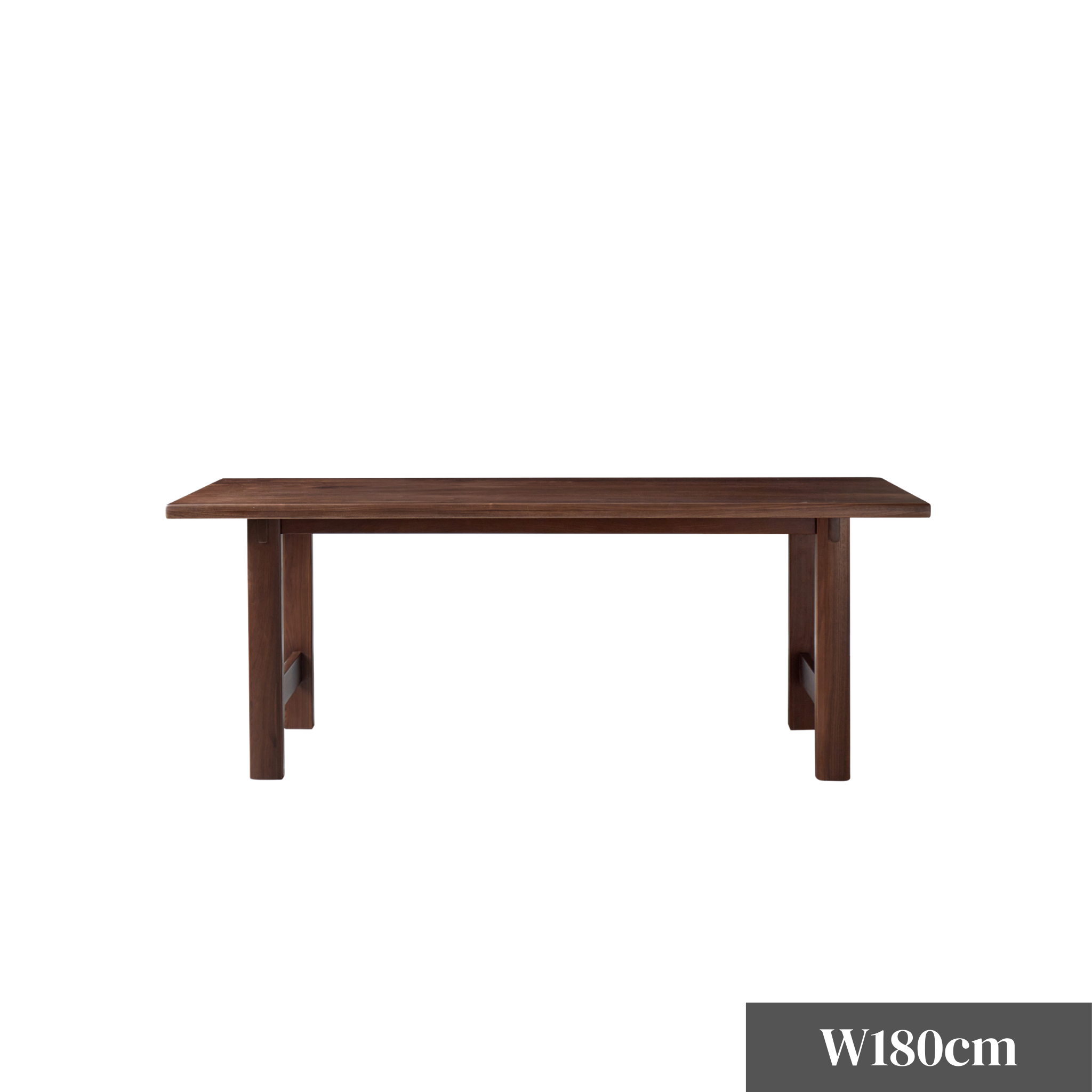 Linspire Vista Solid Wood Dining Table with Trestle Legs, American Black Walnut