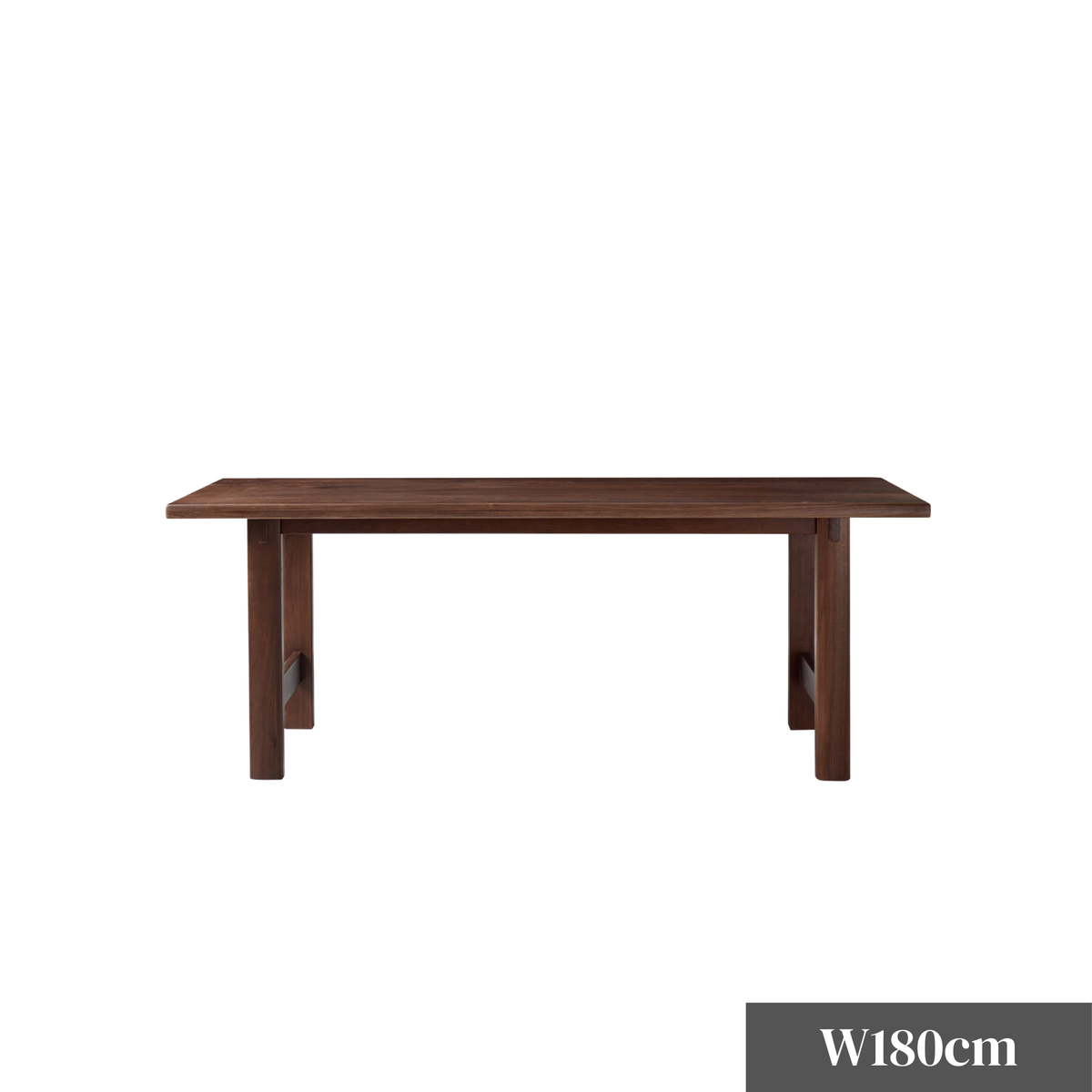 Linspire Vista Solid Wood Dining Table with Trestle Legs, American Black Walnut