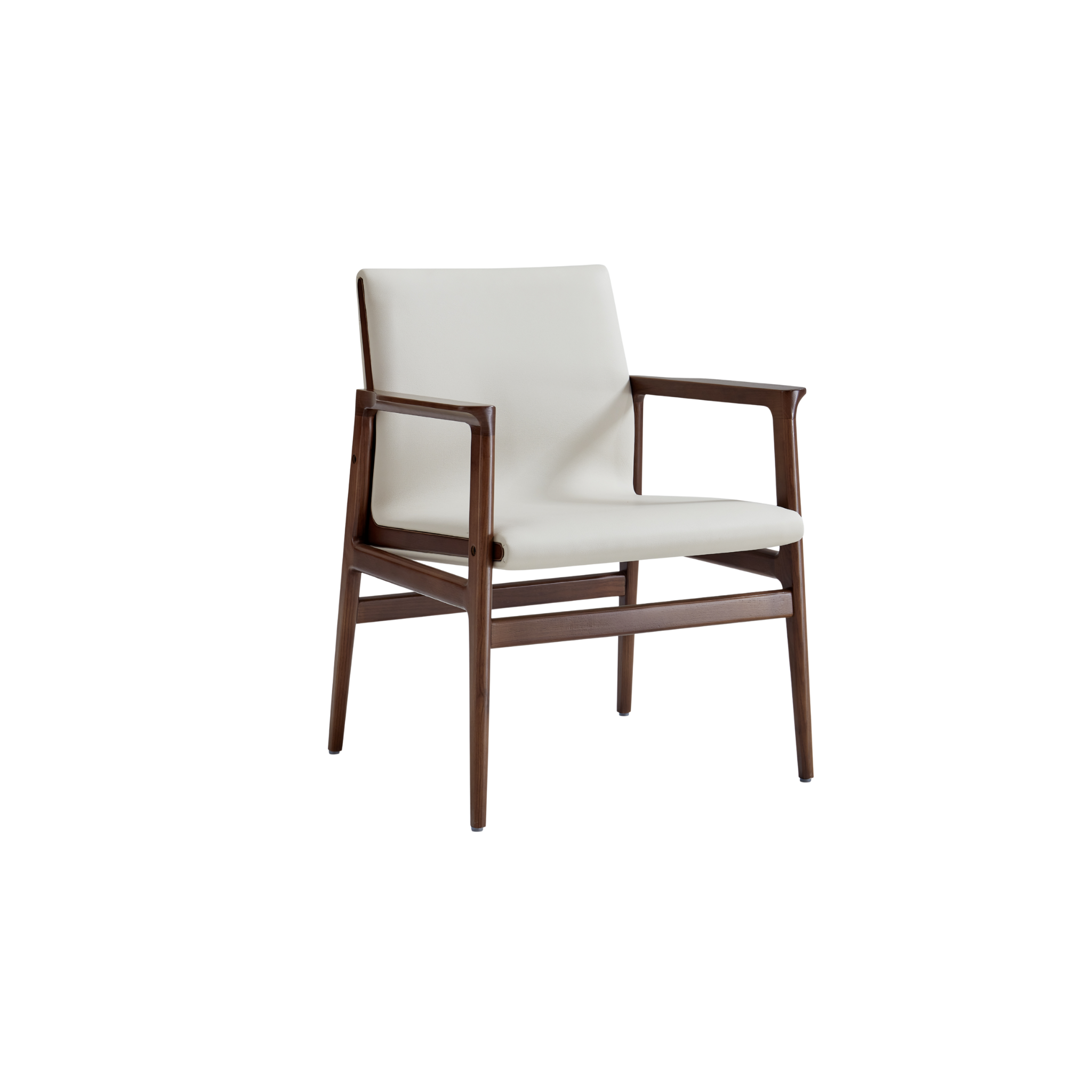 Linspire Lysa Leather Armchair with Solid Wood Frame, Ash