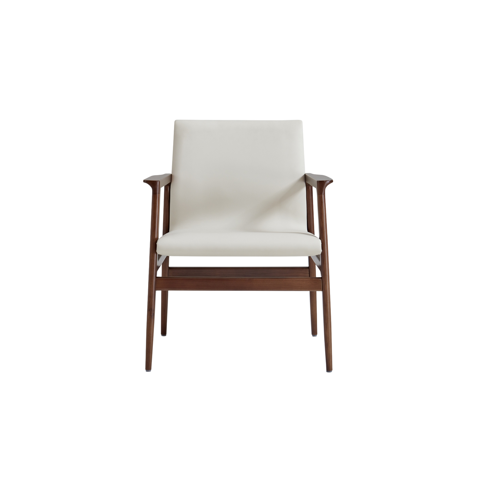 Linspire Lysa Leather Armchair with Solid Wood Frame, Ash